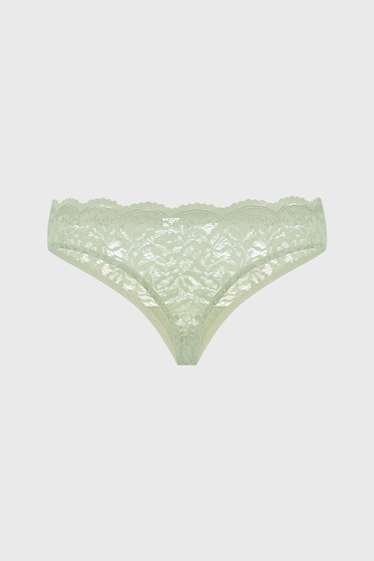 Calzón Mujer Colaless Con Encaje Pretina Menta - Image 2
