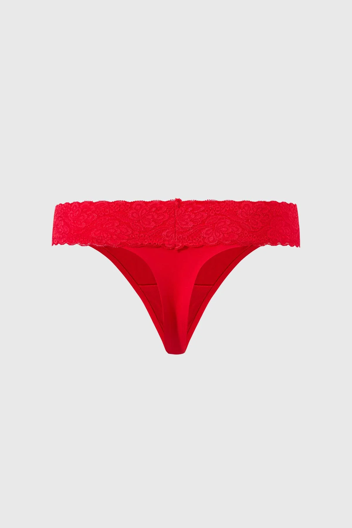 Calzón Mujer Colaless Con Encaje Pretina Rojo - Image 2