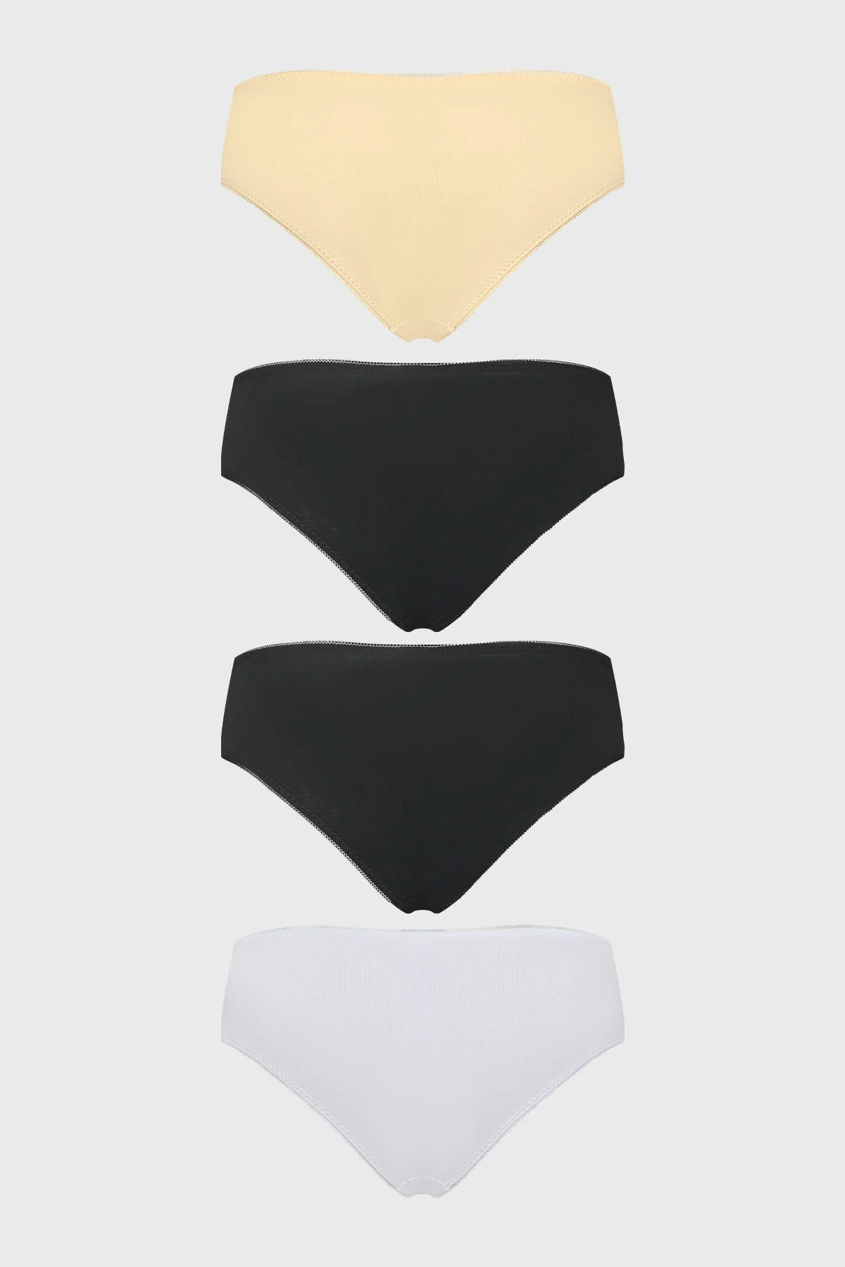 Calzón Mujer Pack4 Bikini Liso Beige - Image 2