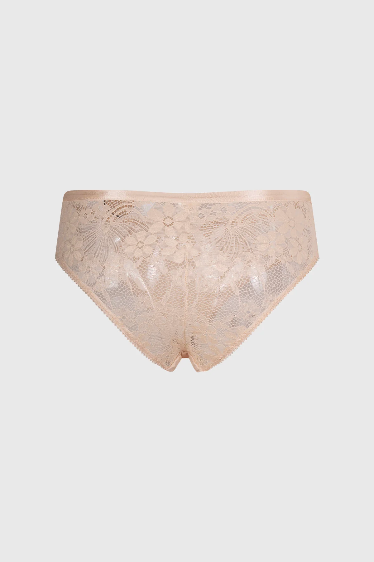 Calzón Mujer Pantaleta Con Encaje Beige - Image 2