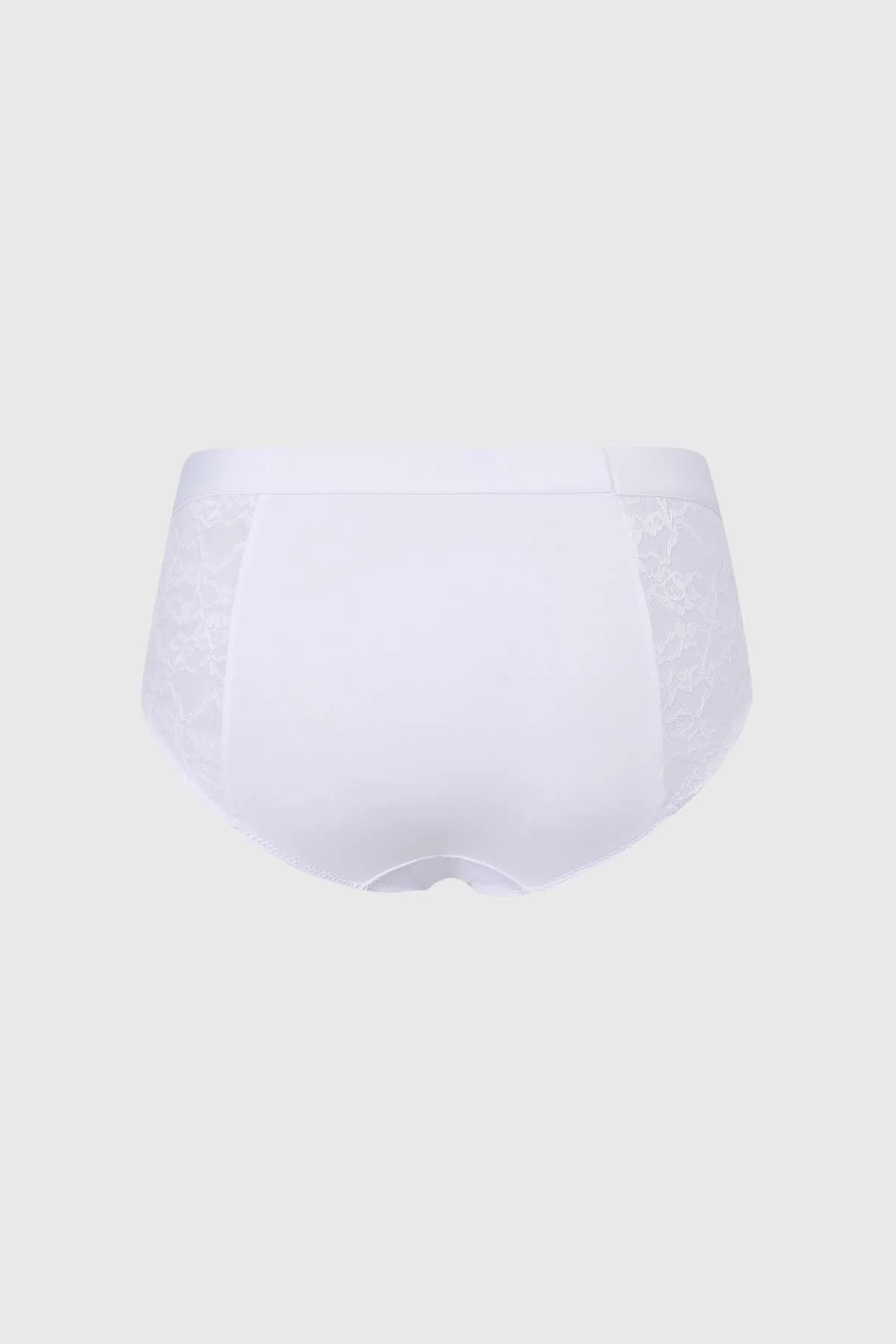 Calzón Mujer Tiro Alto Detalle Encaje Blanco - Image 2
