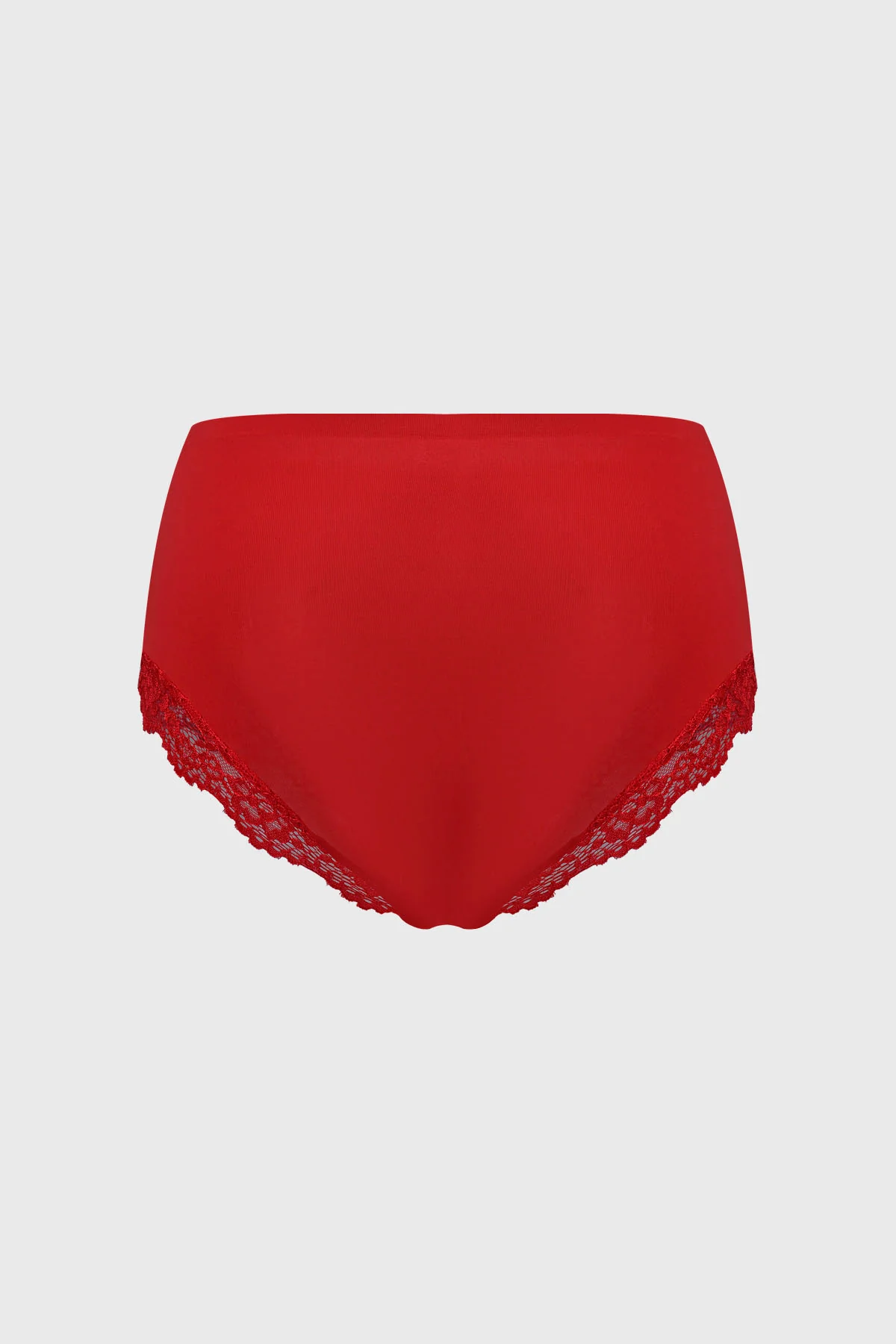 Calzón Mujer Tiro Alto Detalle Encaje Rojo - Image 2