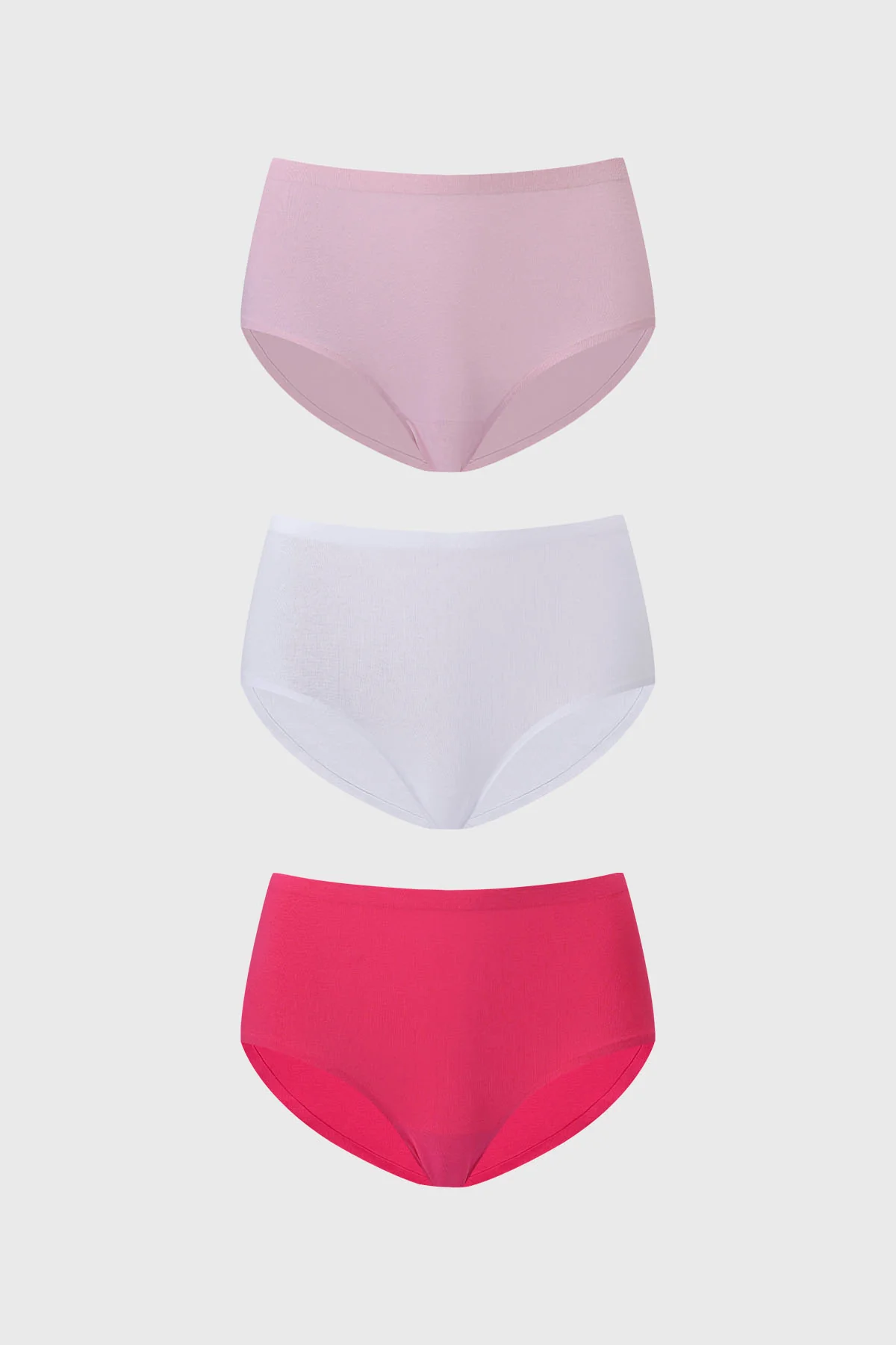 Calzón Mujer Tripack Algodón Liso Palo Rosa