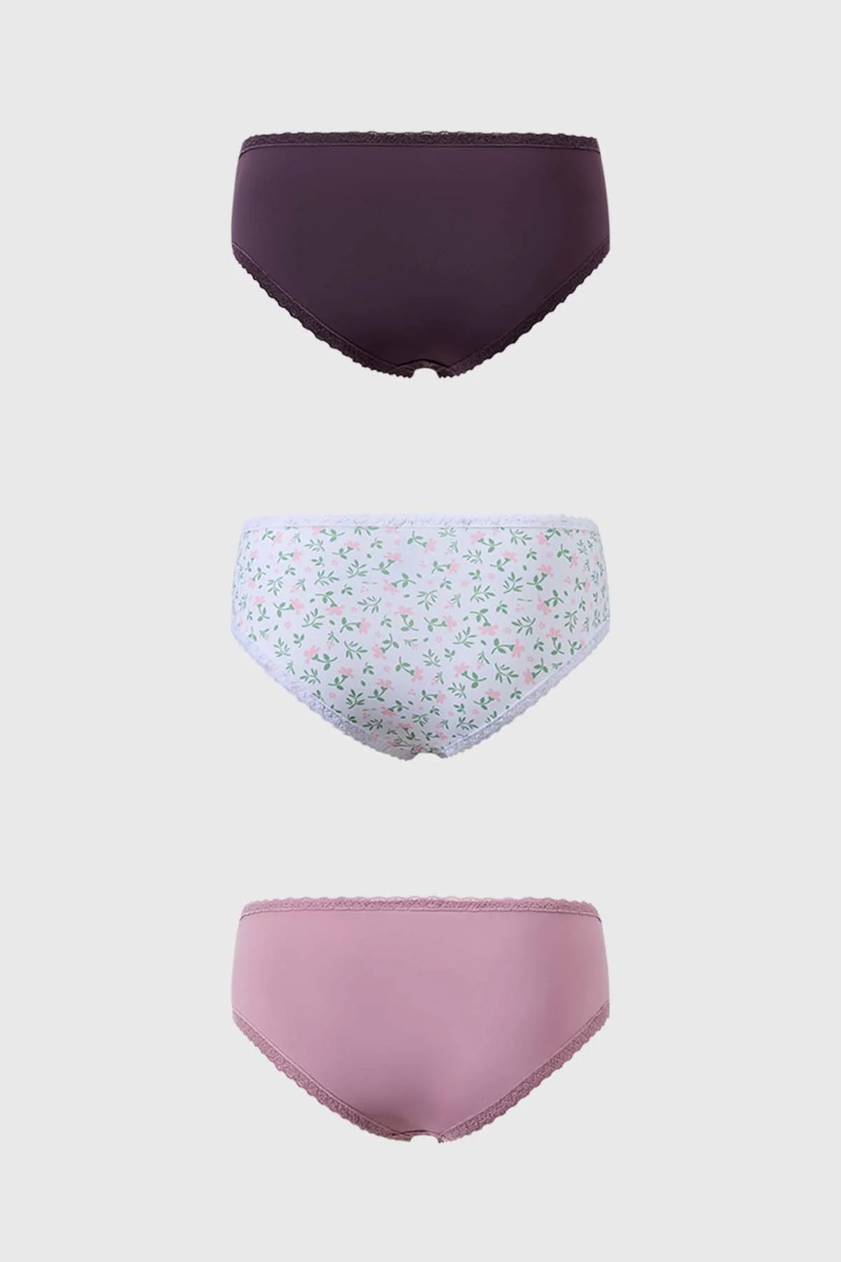 Calzón Mujer Tripack Bikini Estampado Blanco - Image 2