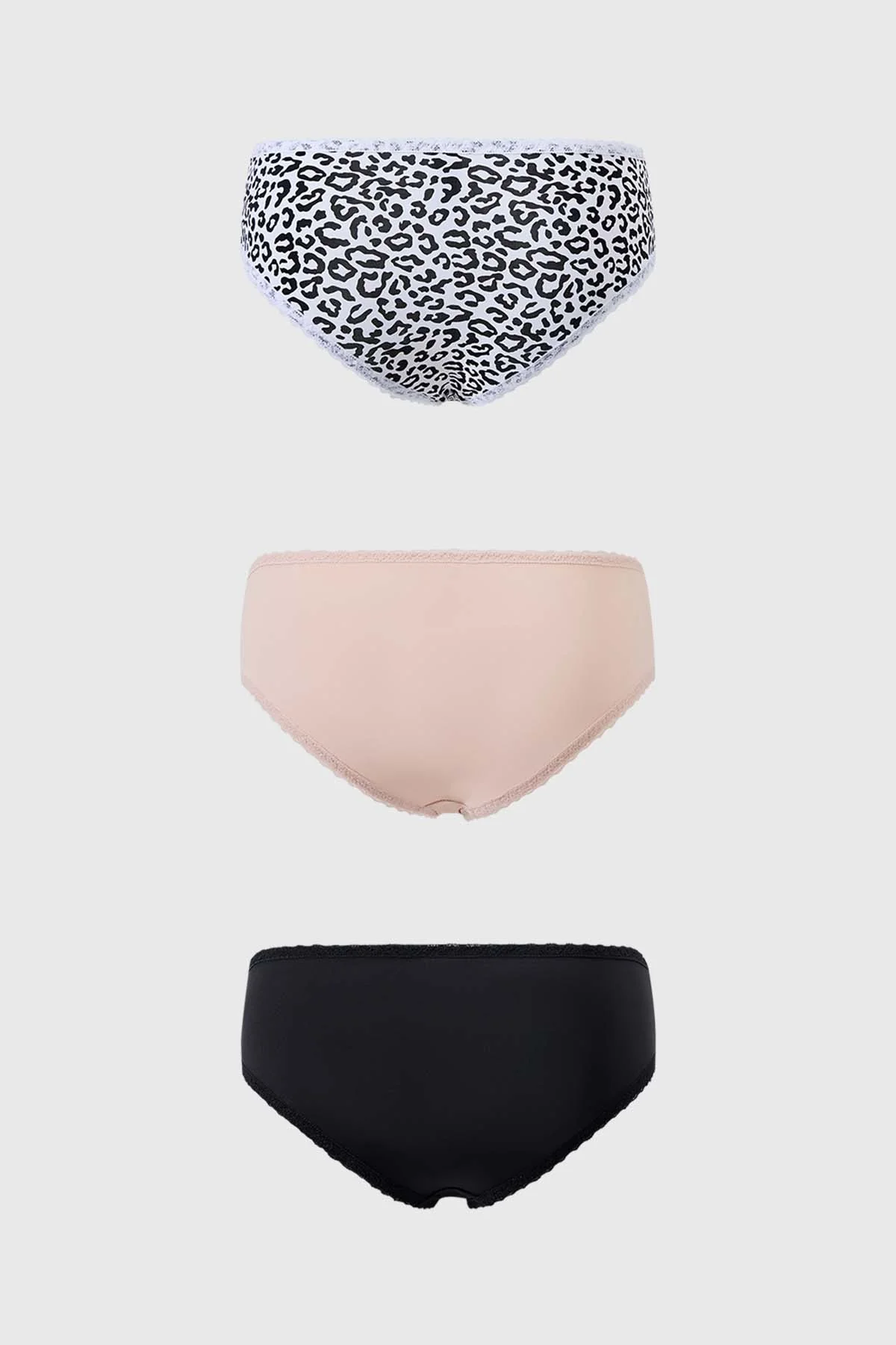 Calzón Mujer Tripack Bikini Estampado Negro - Image 2