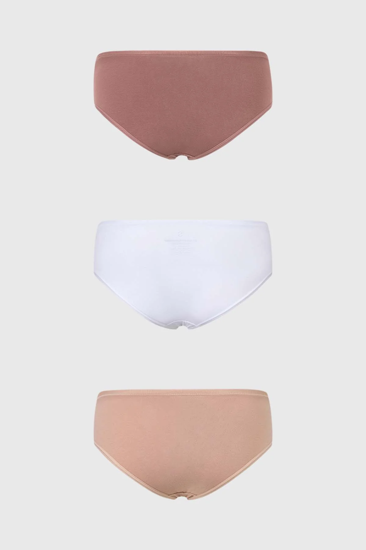 Calzón Mujer Tripack Bikini Liso Cafe Claro - Image 2