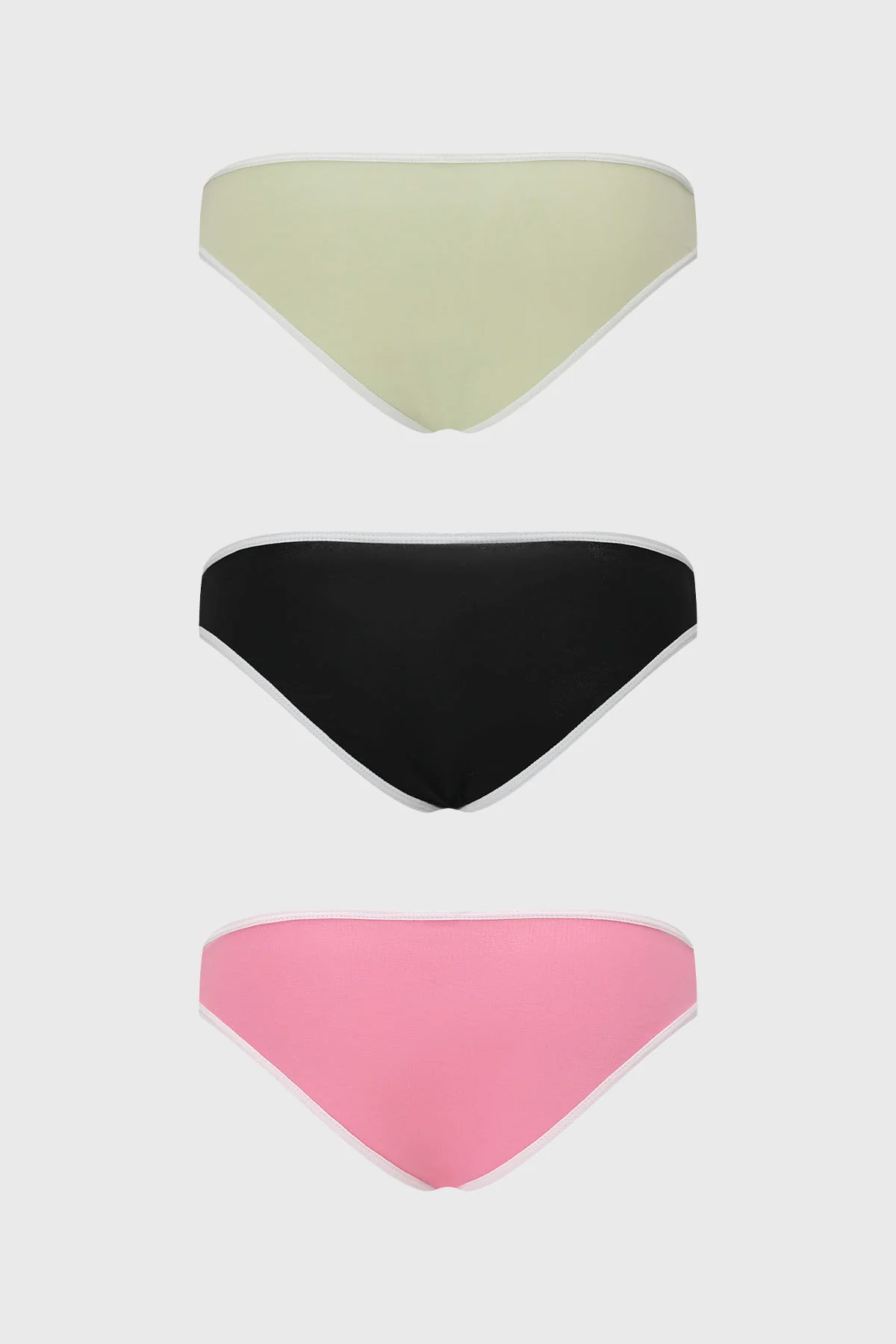 Calzón Mujer Tripack Bikini Liso Rosado - Image 2