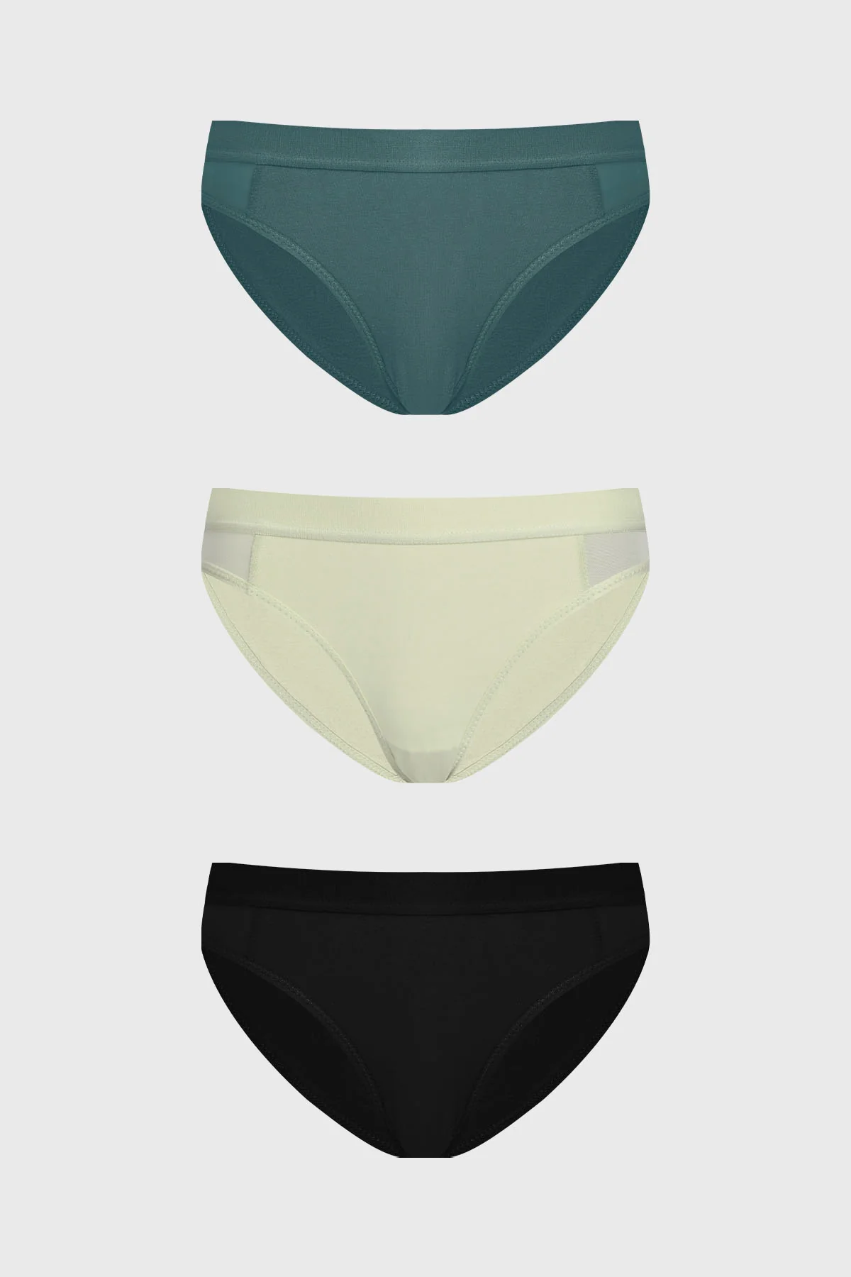 Calzón Mujer Tripack Bikini Turquesa