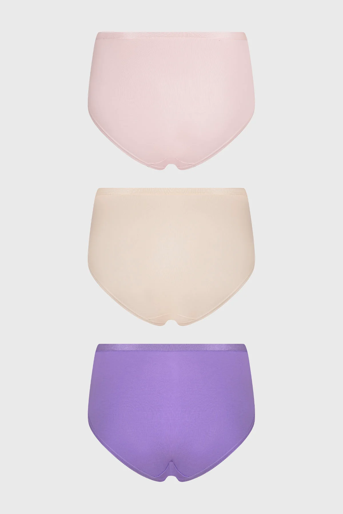 Calzón Mujer Tripack Tiro Alto Morado - Image 2