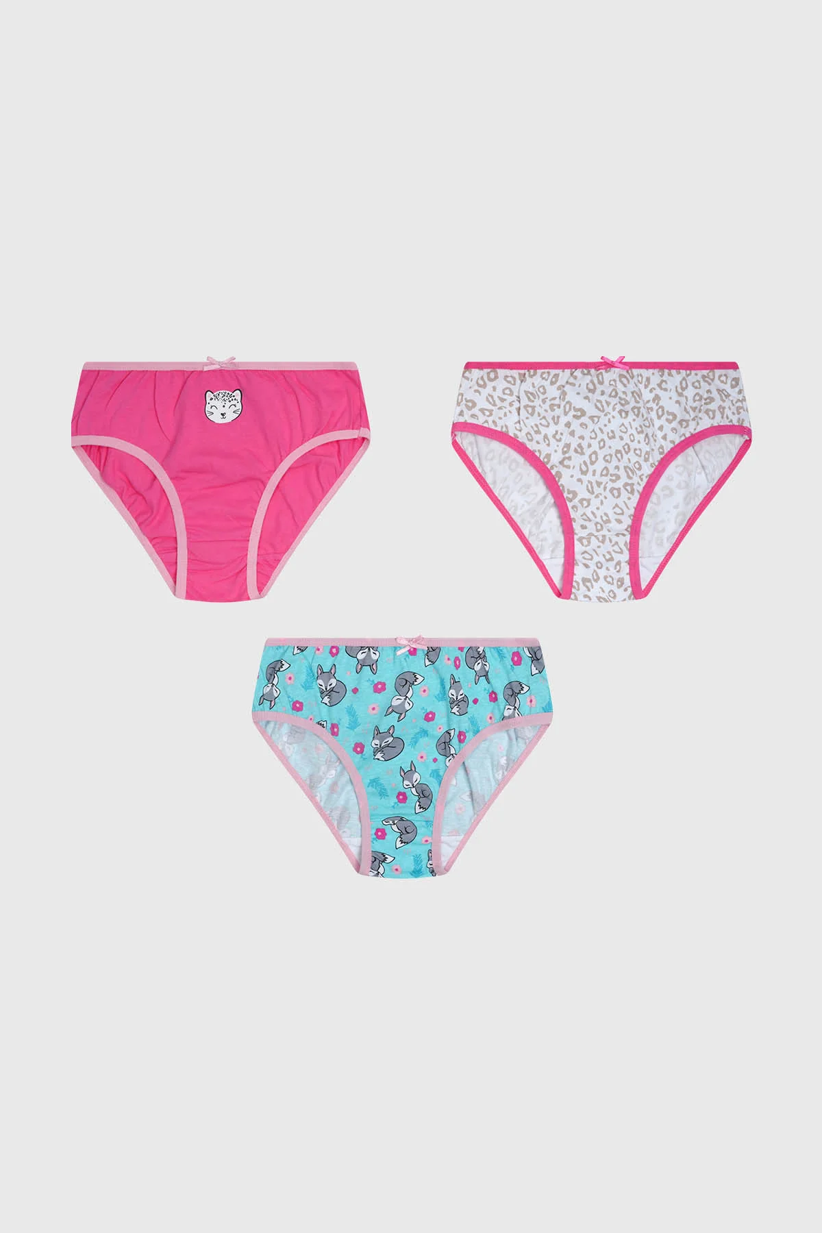 Calzón Niña Tripack Fucsia