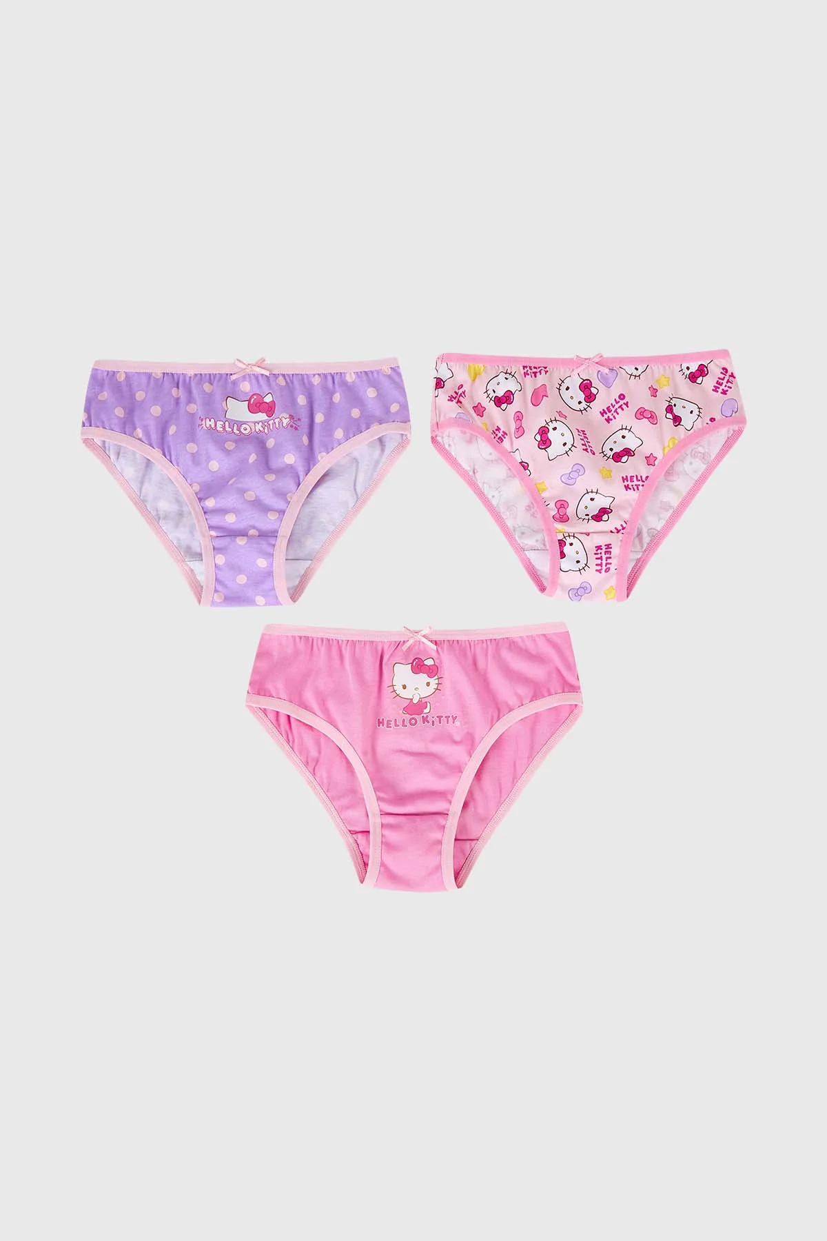Calzón Niña Tripack Hello Kitty Rosado