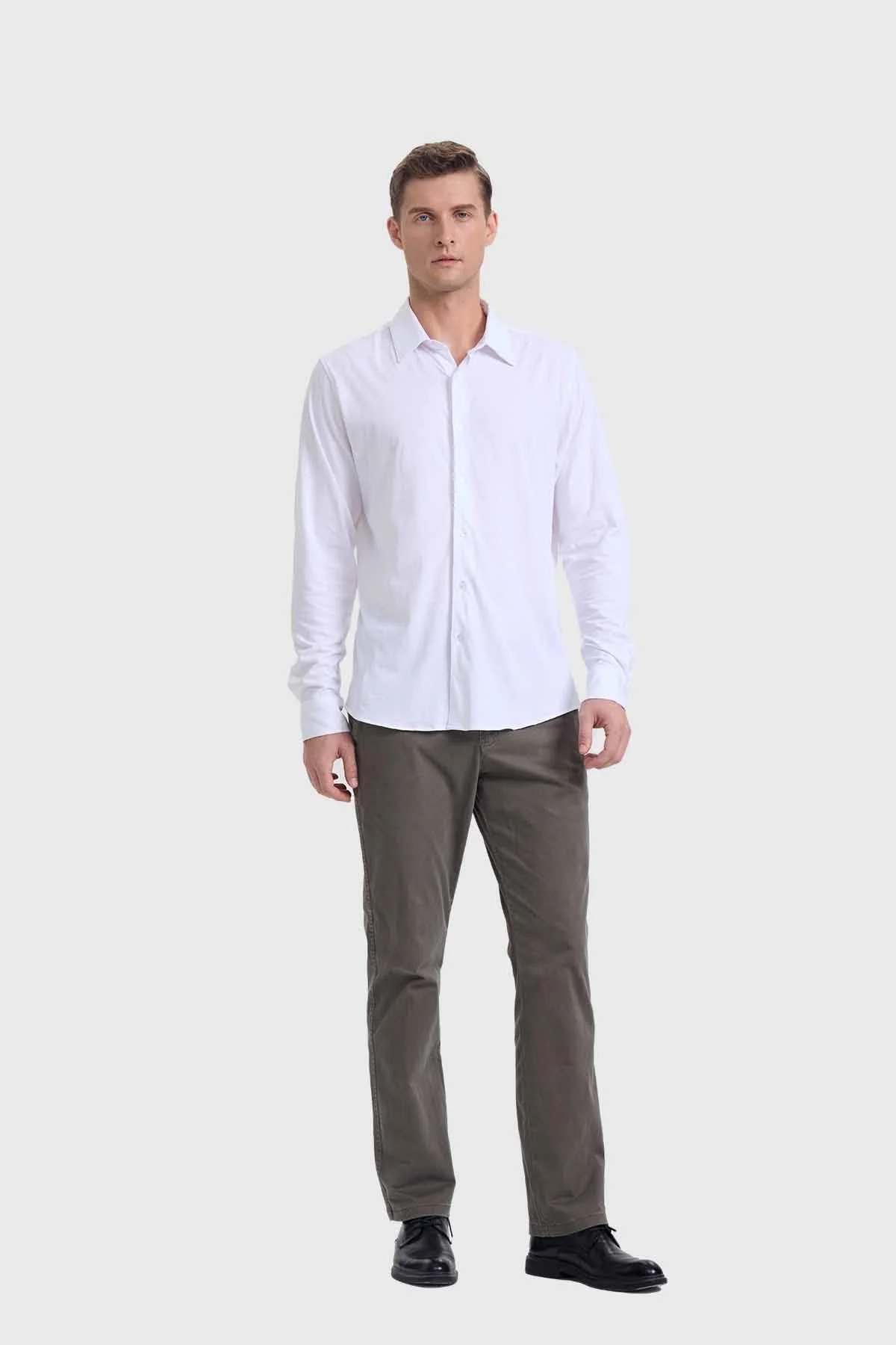 Camisa Hombre Acabado Mercerizado Blanco - Image 4