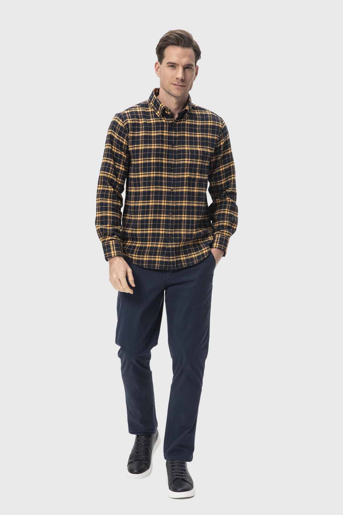 Camisa Hombre Básica Amarillo - Image 4