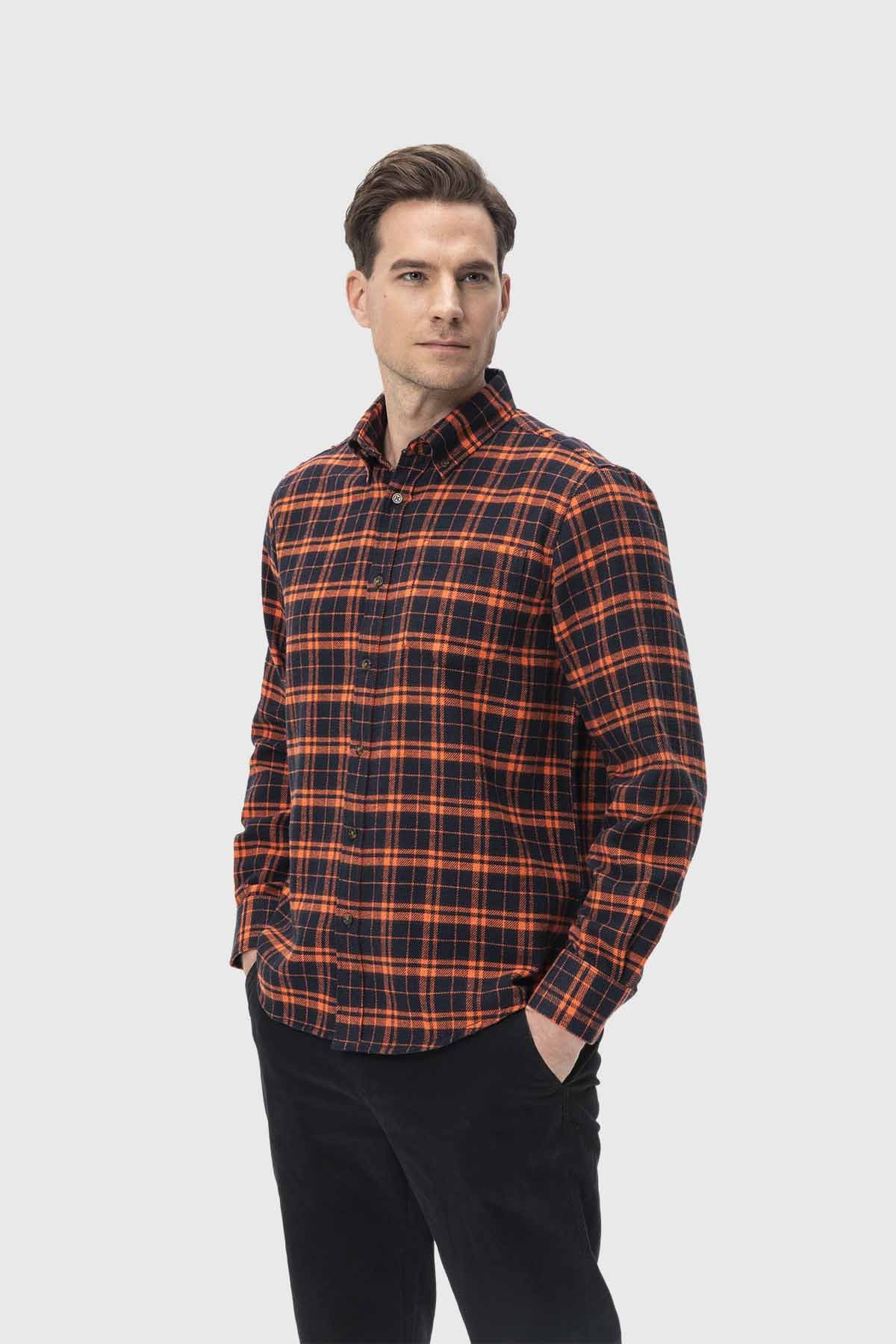 Camisa Hombre Básica Naranjo - Image 2