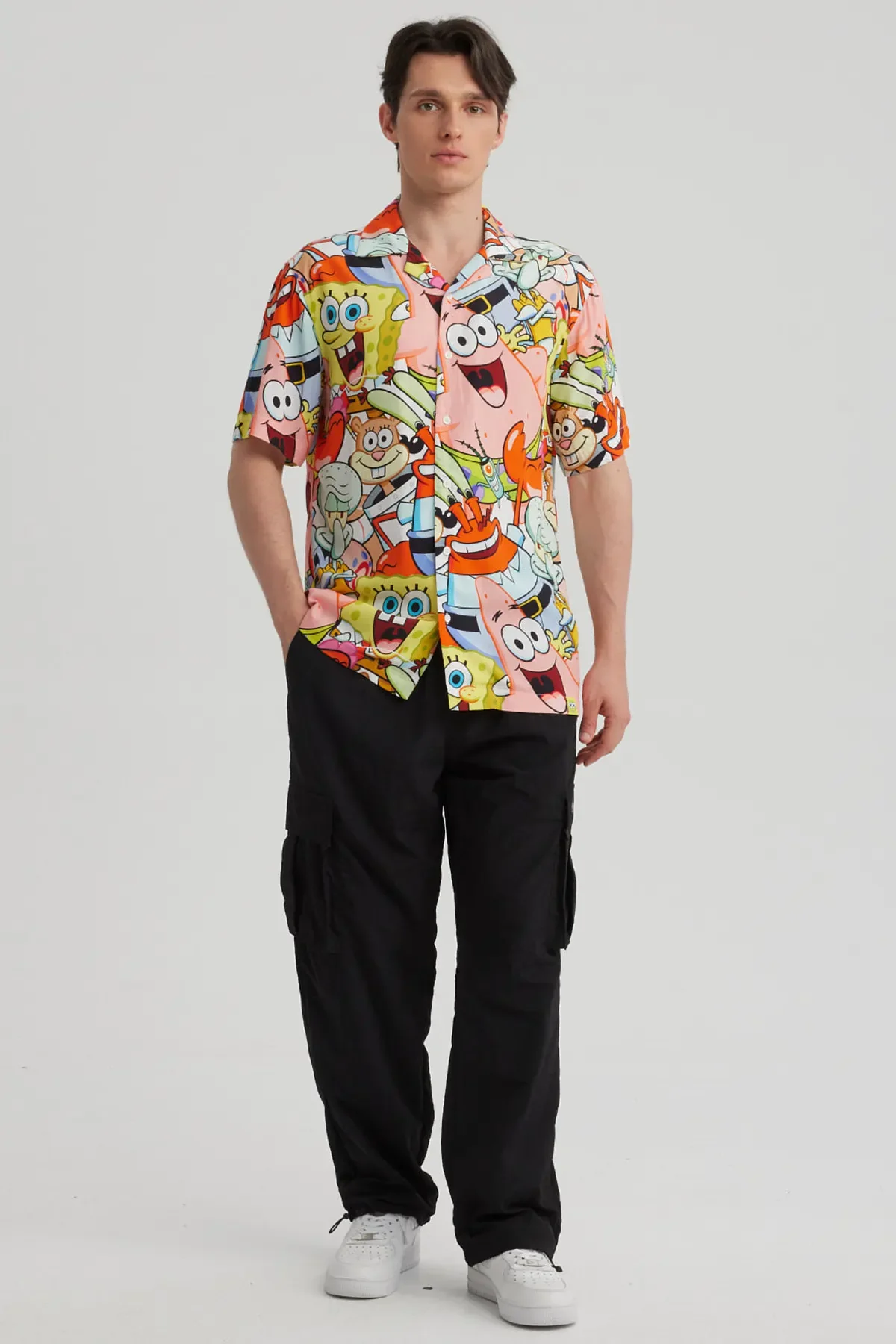 Camisa Hombre Bob Esponja Blanco - Image 4