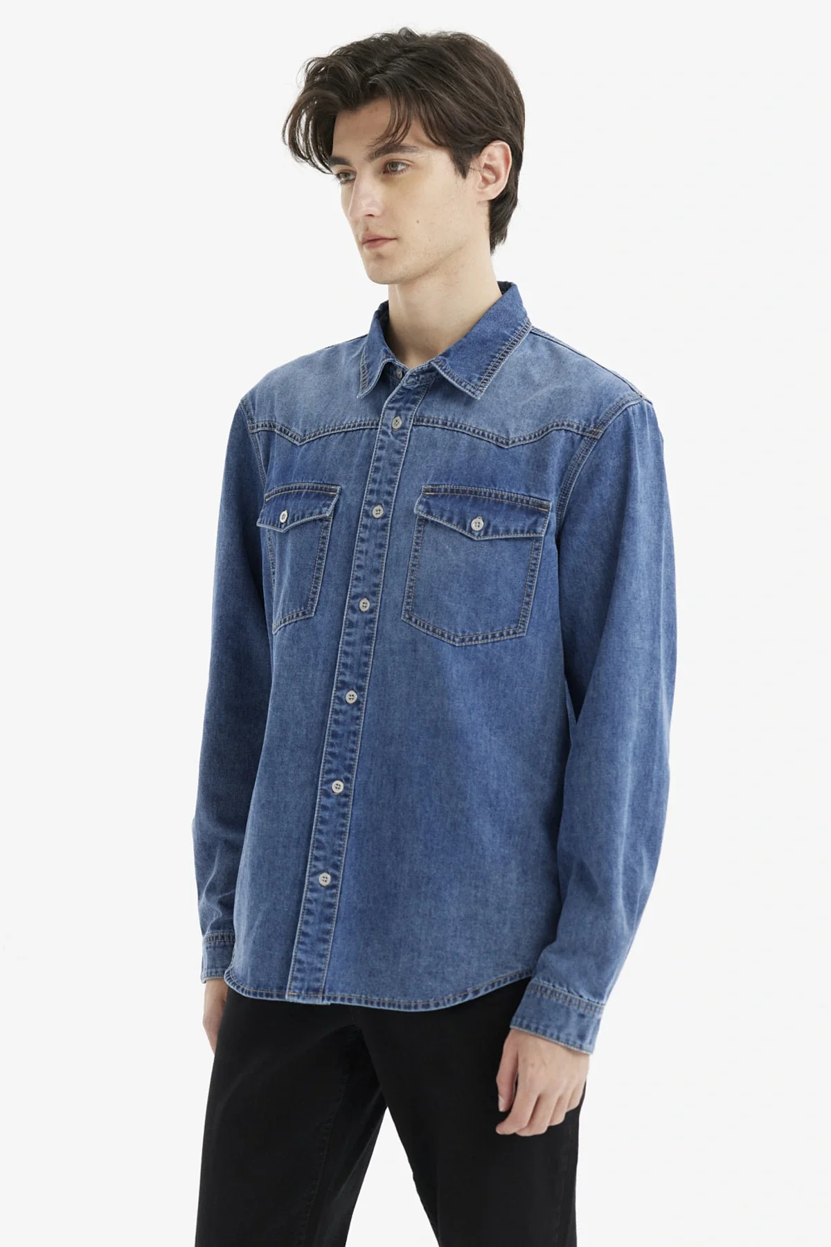 Camisa Hombre Clásica Dallas Azul - Image 2