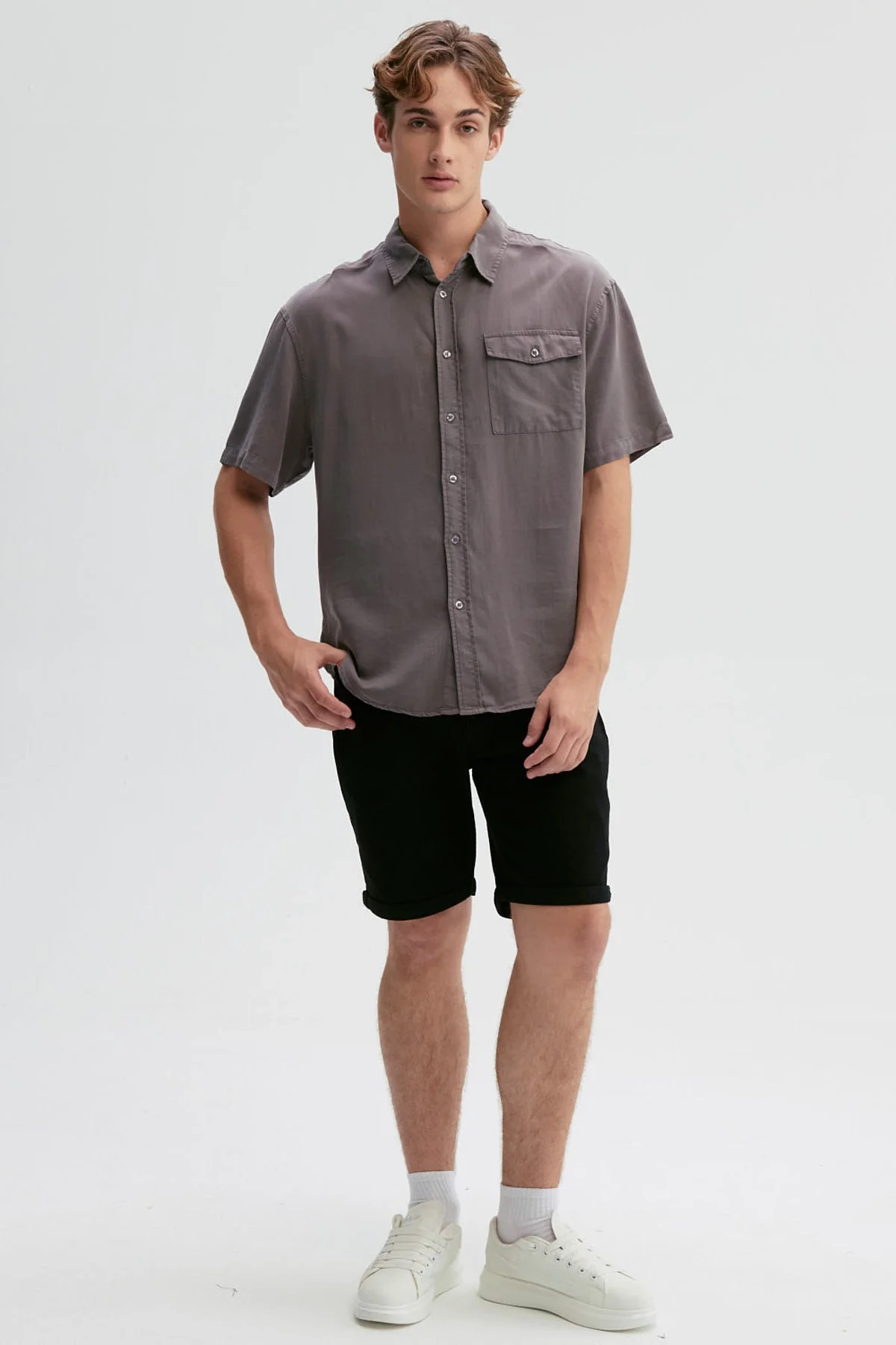 Camisa Hombre Clásica Gris - Image 4