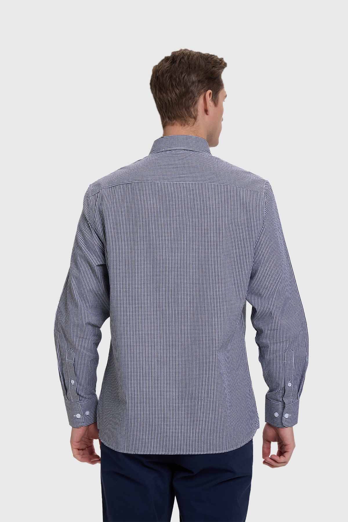 Camisa Hombre Cuadros Negro - Image 3