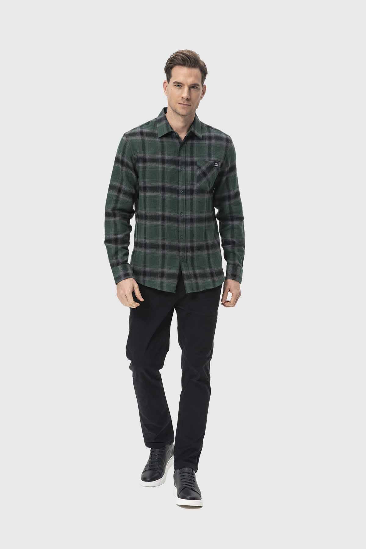 Camisa Hombre Cuadros Verde - Image 4
