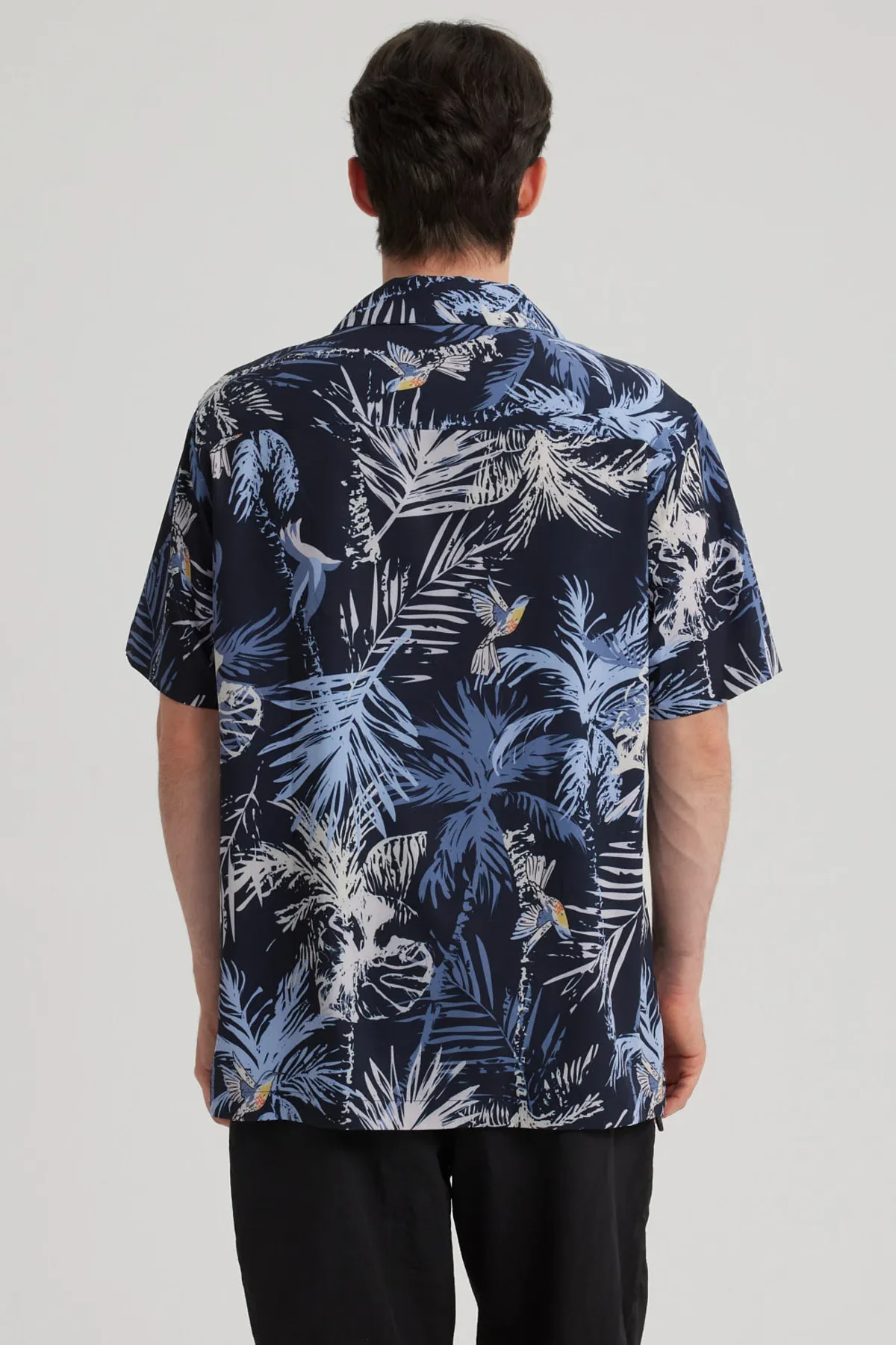 Camisa Hombre Cuello Cubano Rapport Azul - Image 3