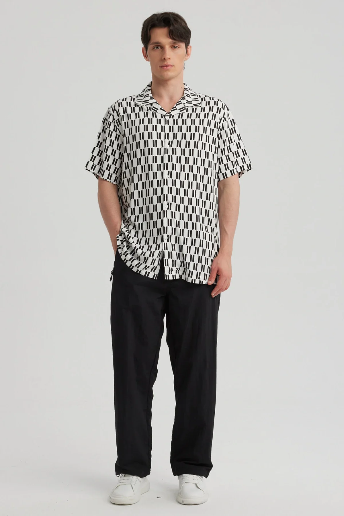 Camisa Hombre Cuello Cubano Rapport Blanco - Image 4