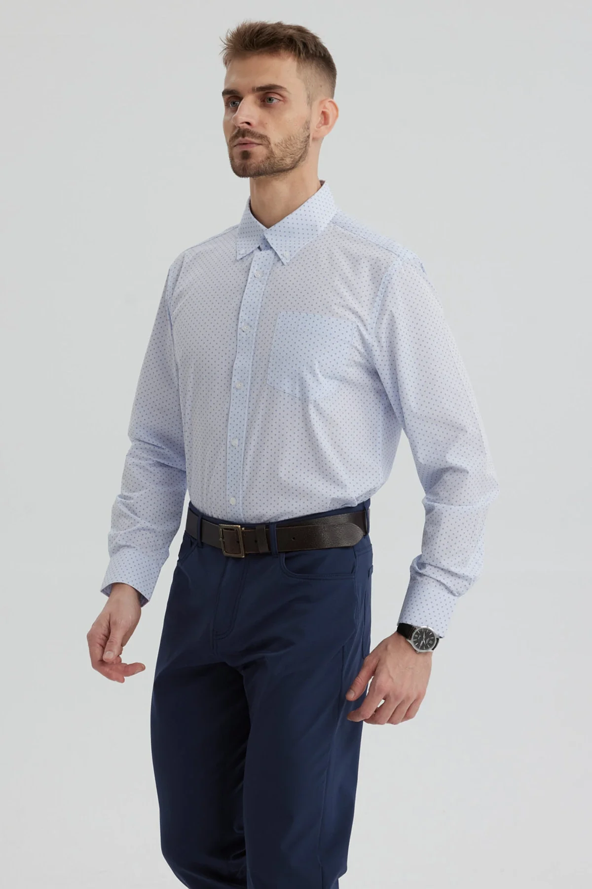 Camisa Hombre Fantasía Celeste - Image 2