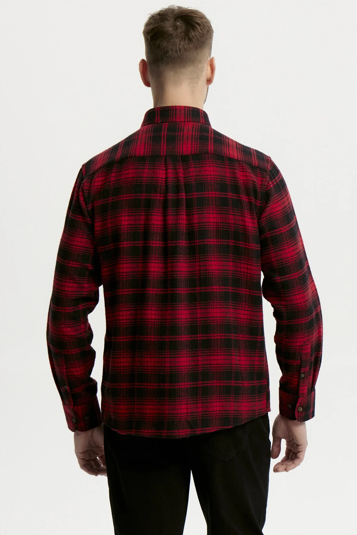 Camisa Hombre Franela Básica Rojo - Image 3