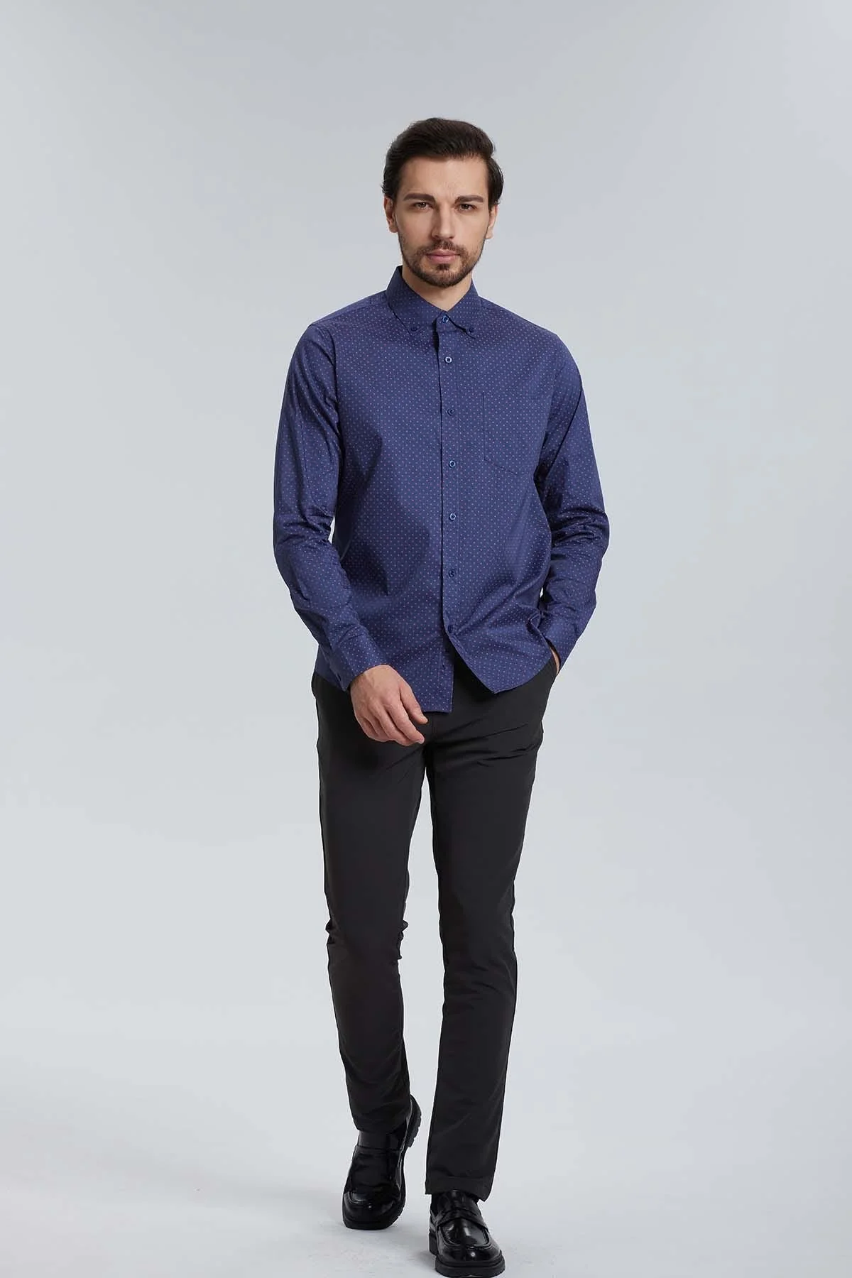 Camisa Hombre Print Azul - Image 3