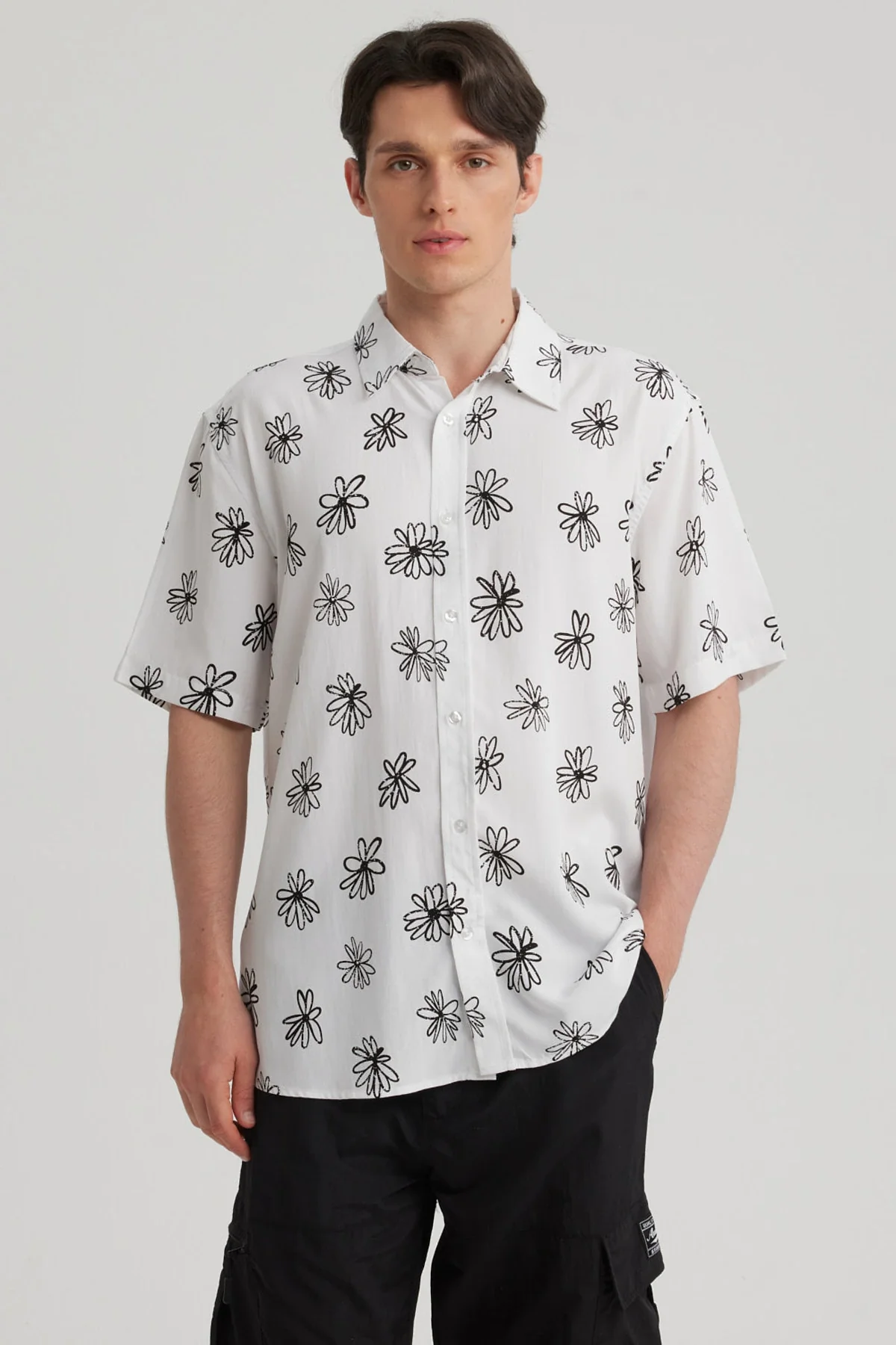 Camisa Hombre Full Print Blanco - Image 4