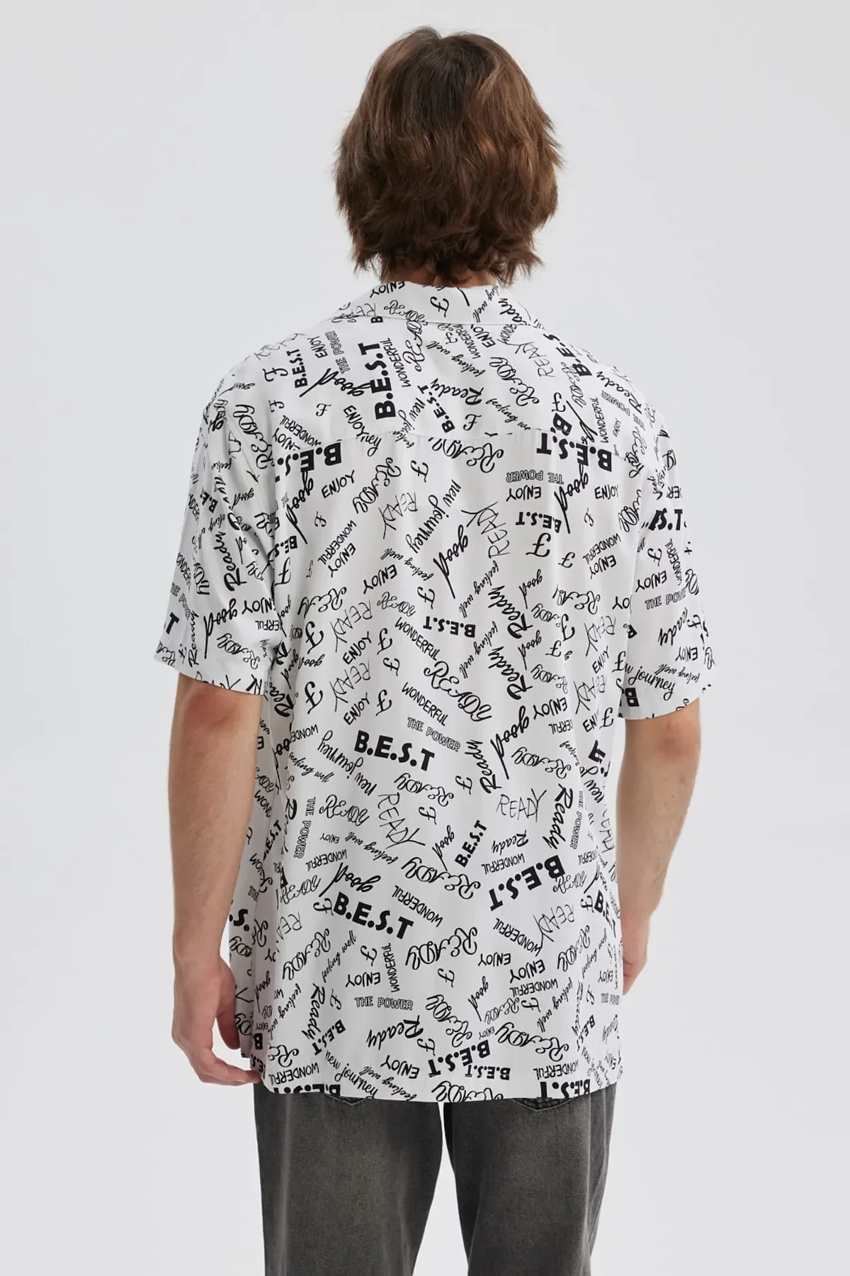Camisa Hombre Full Print Blanco - Image 3