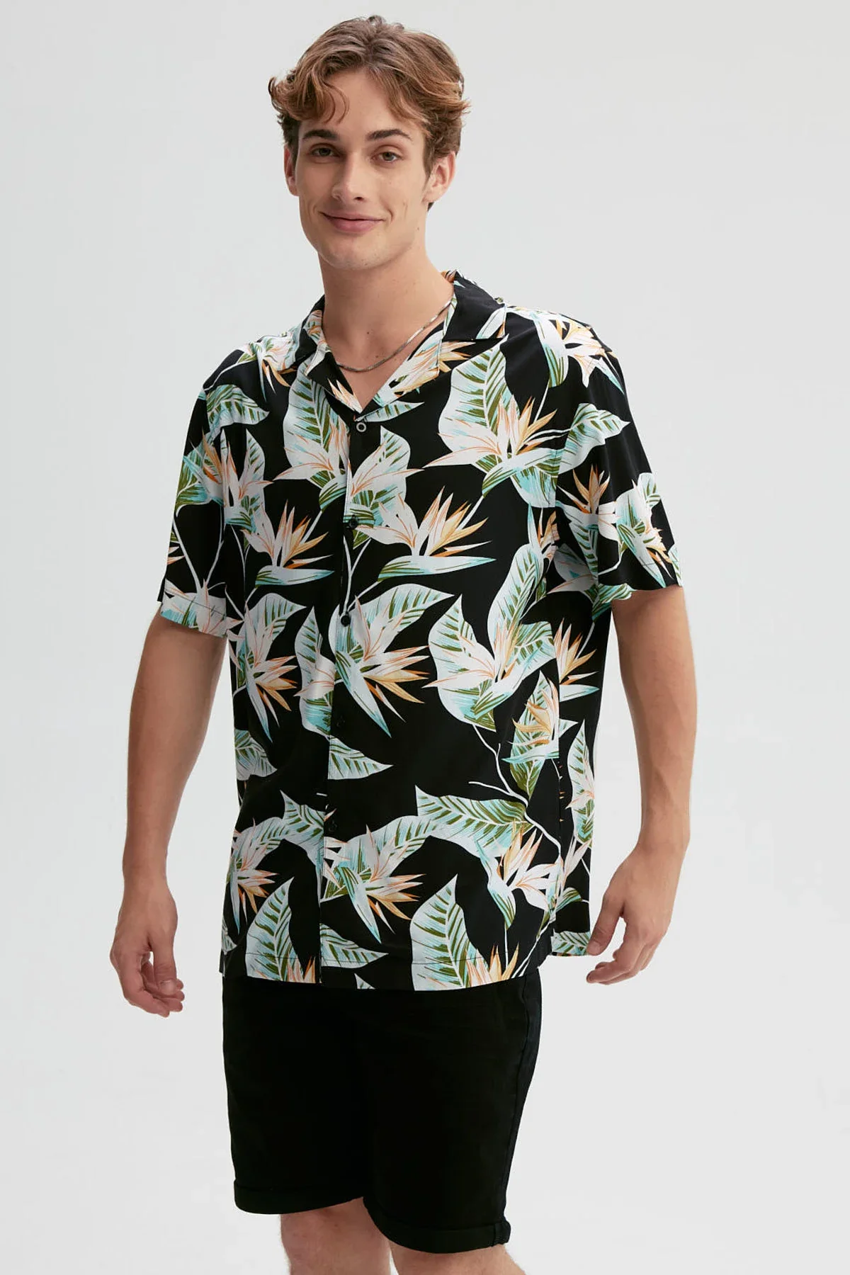 Camisa Hombre Full Print Verde - Image 2
