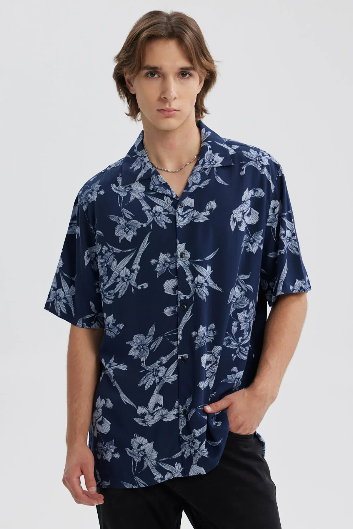 Camisa Hombre Full Rapport Azul Oscuro
