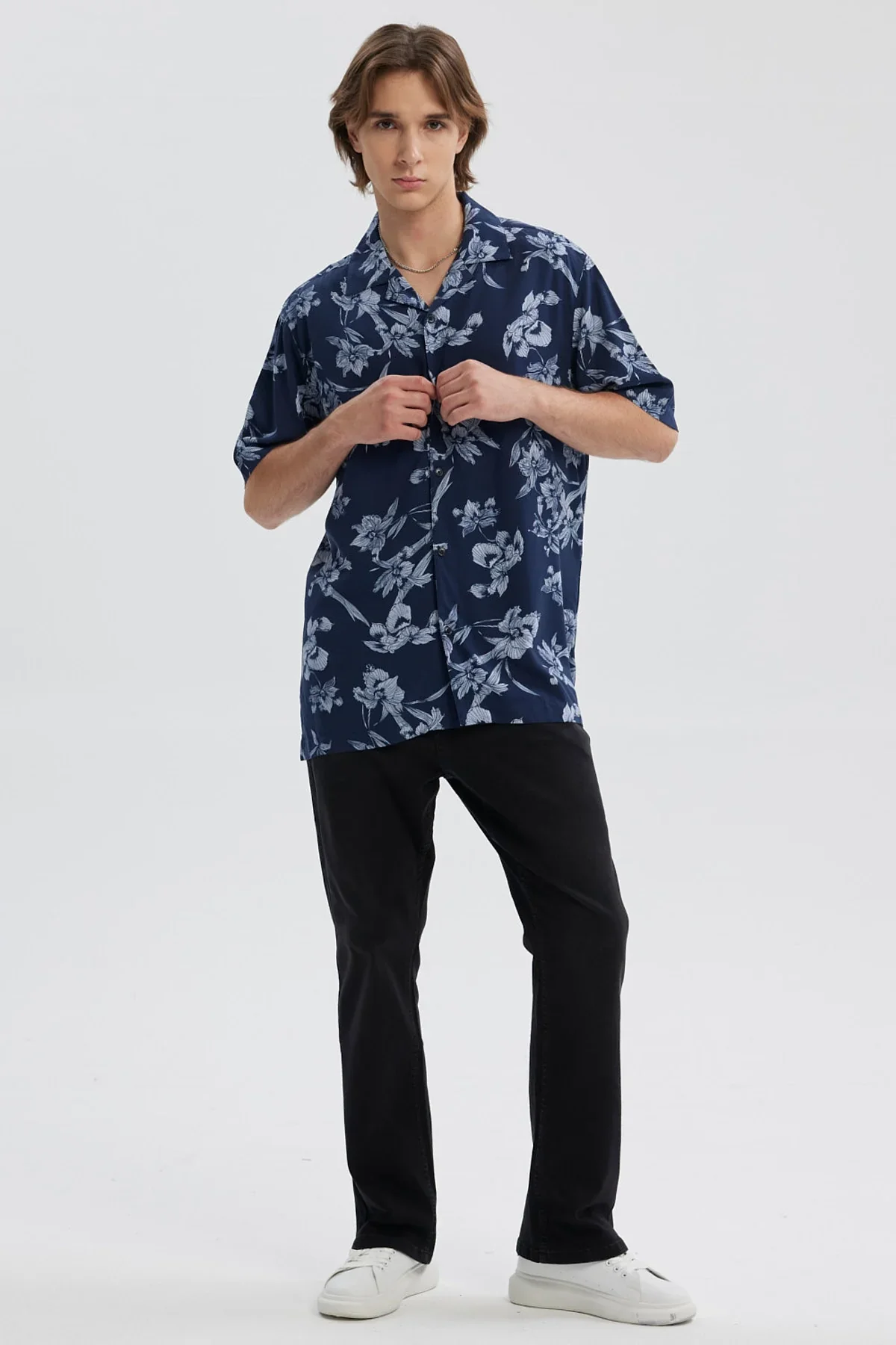 Camisa Hombre Full Rapport Azul Oscuro - Image 4