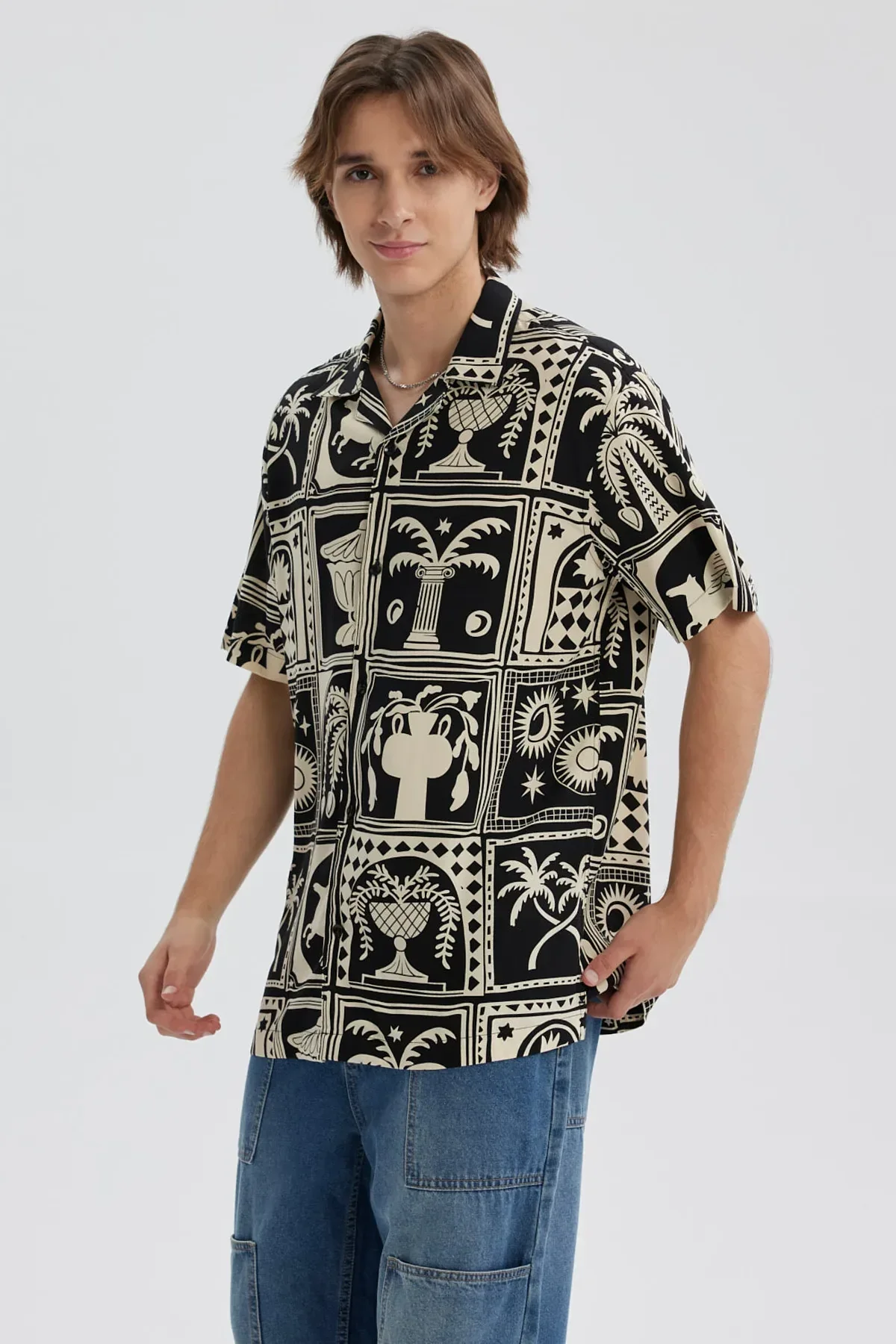 Camisa Hombre Full Rapport Negro - Image 2