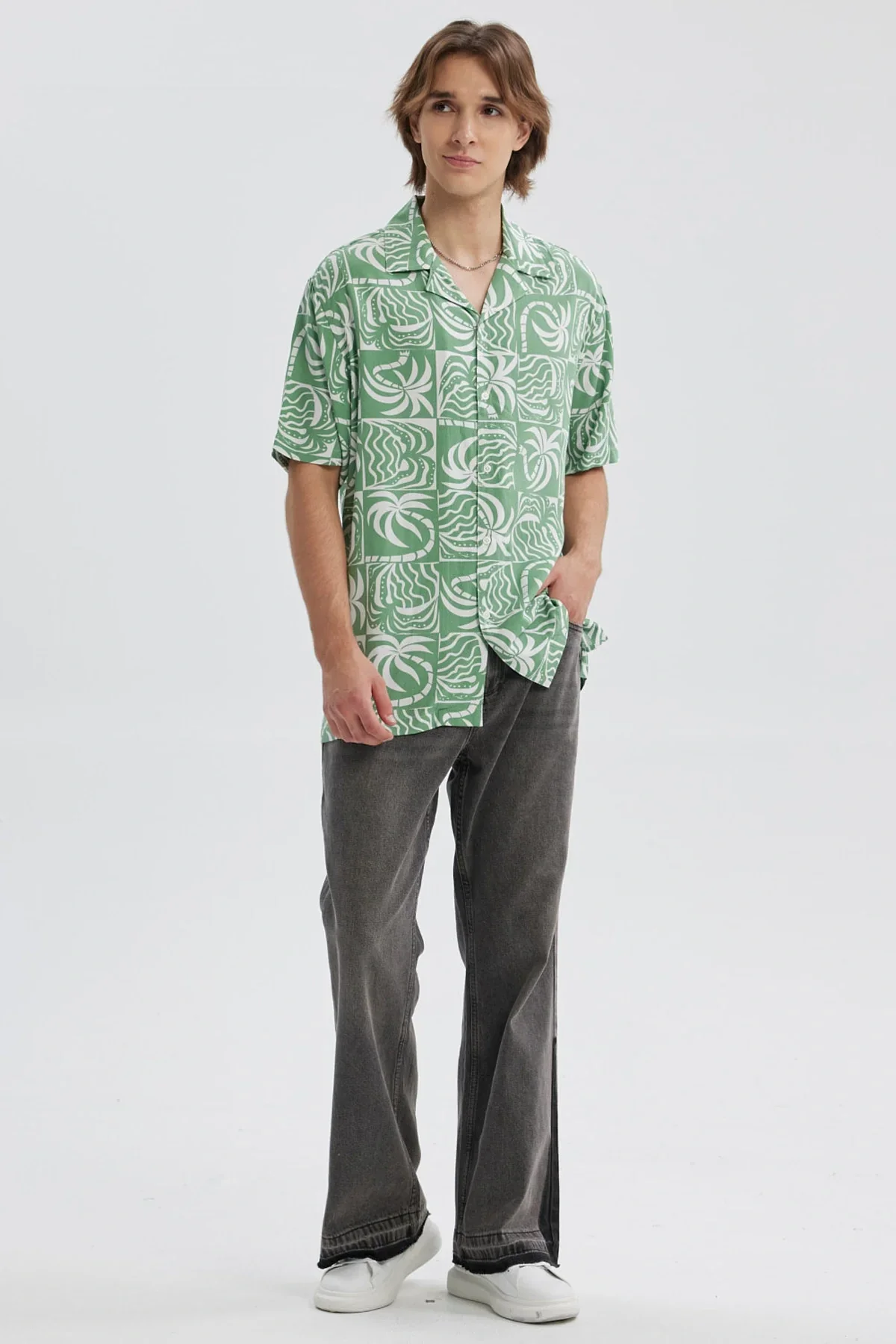 Camisa Hombre Full Rapport Verde - Image 4