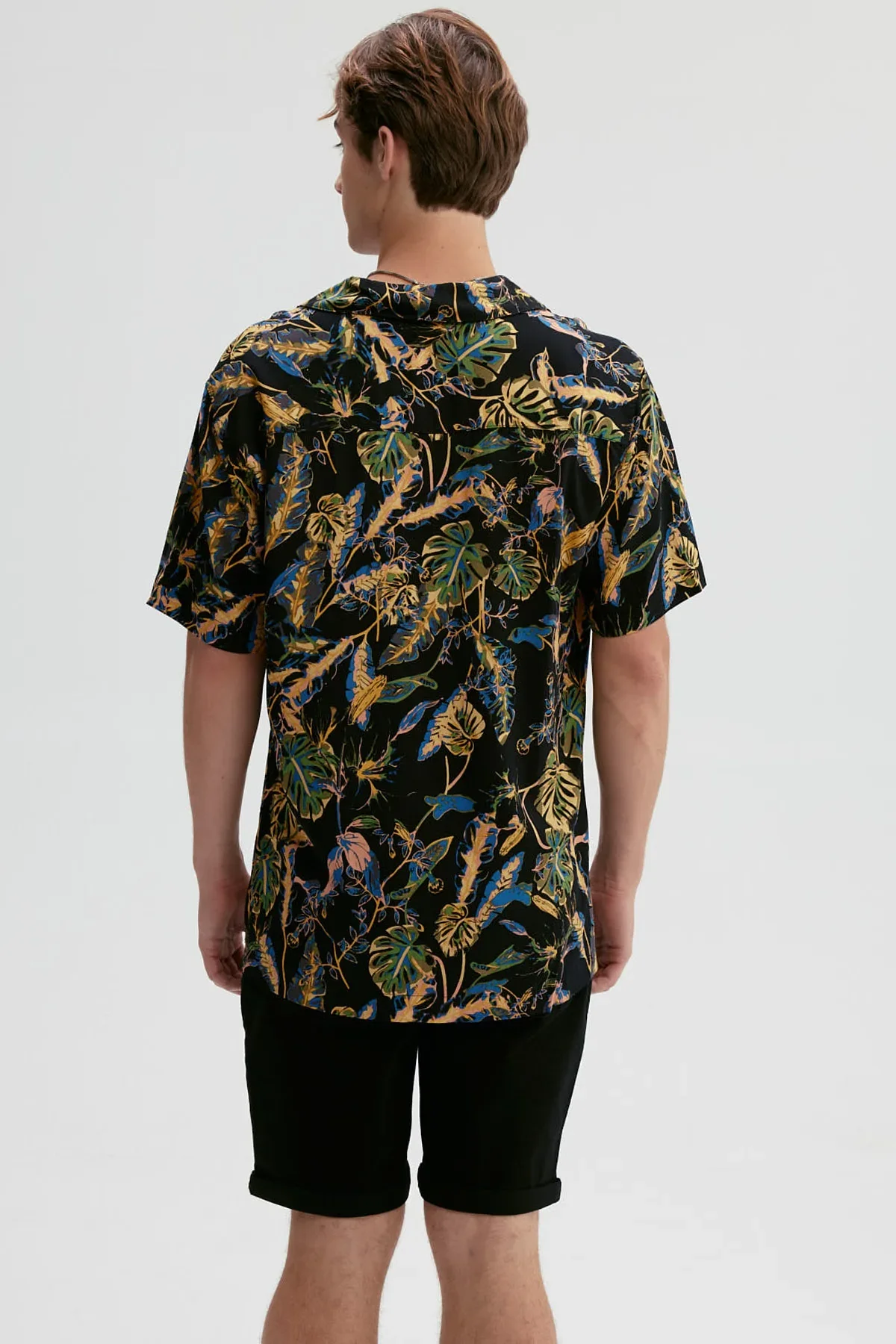 Camisa Hombre Guayabera Full Rapport Negro - Image 3