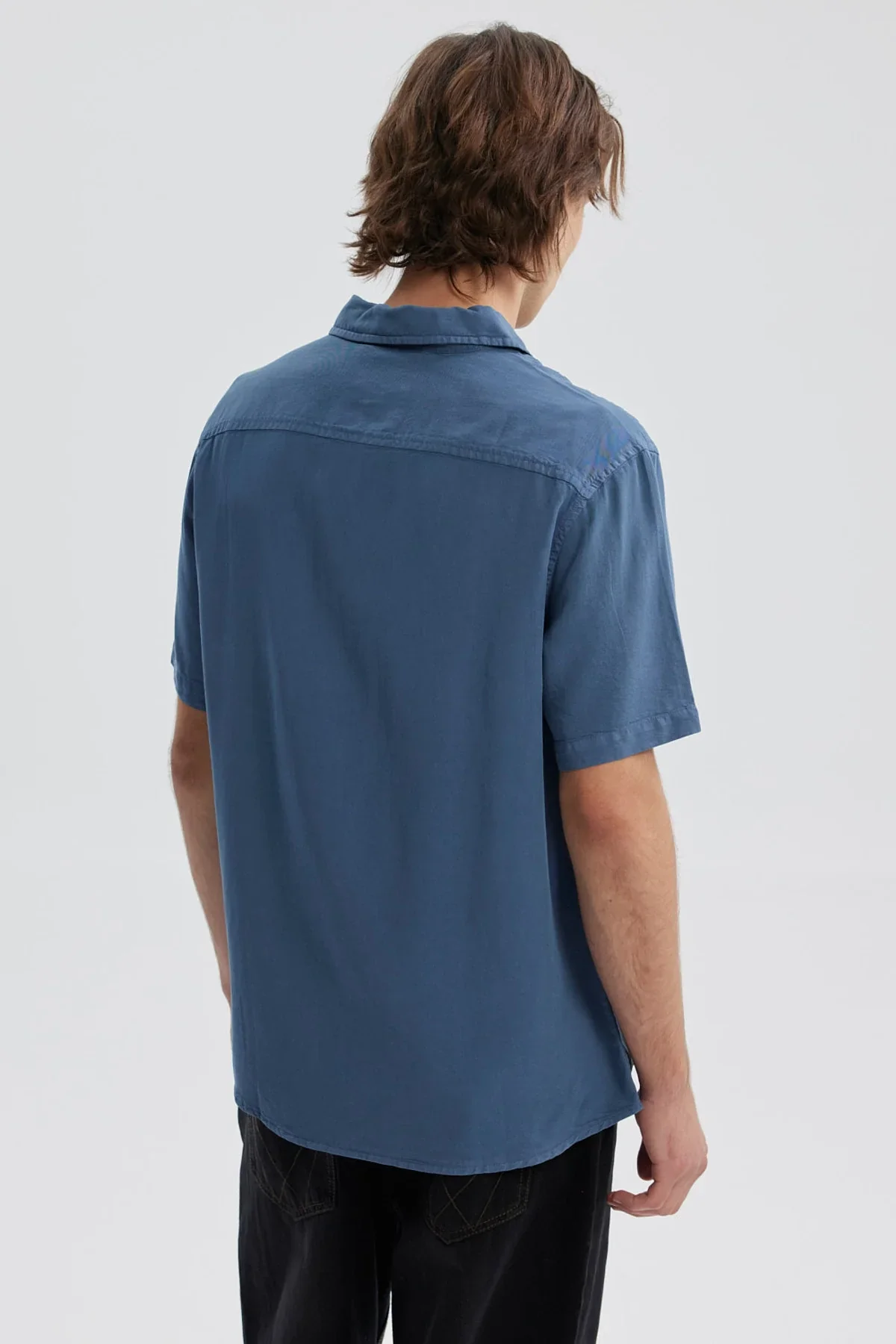 Camisa Hombre Lyocell Azul - Image 3