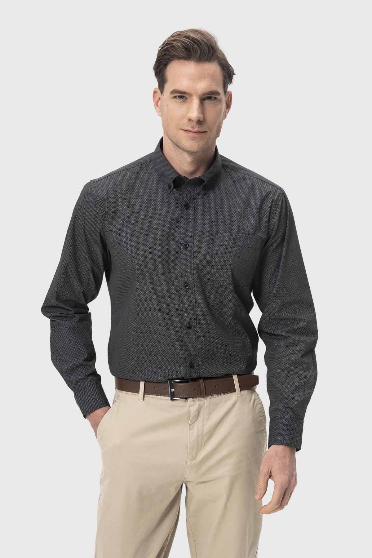 Camisa Hombre Mini Print Marengo