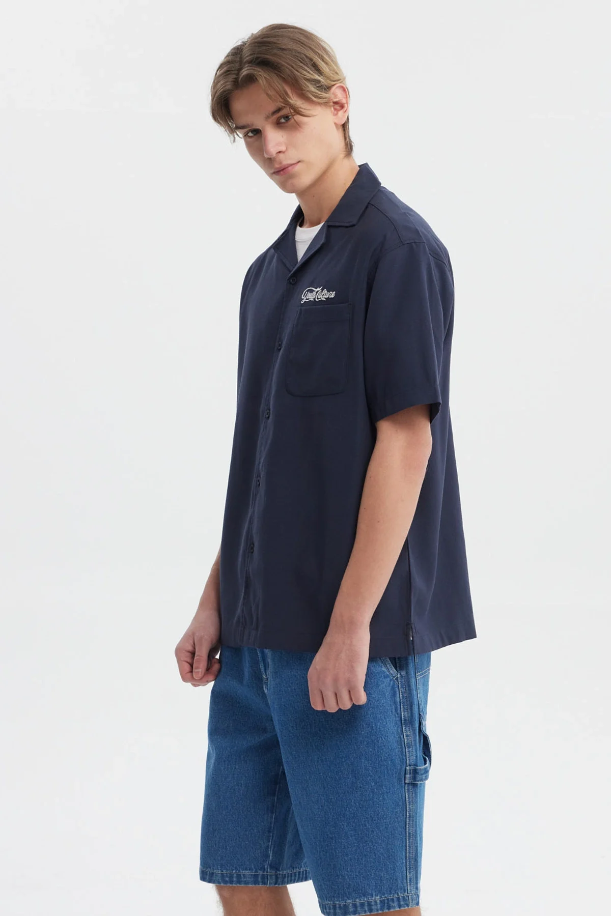 Camisa Hombre Oversize Azul - Image 2