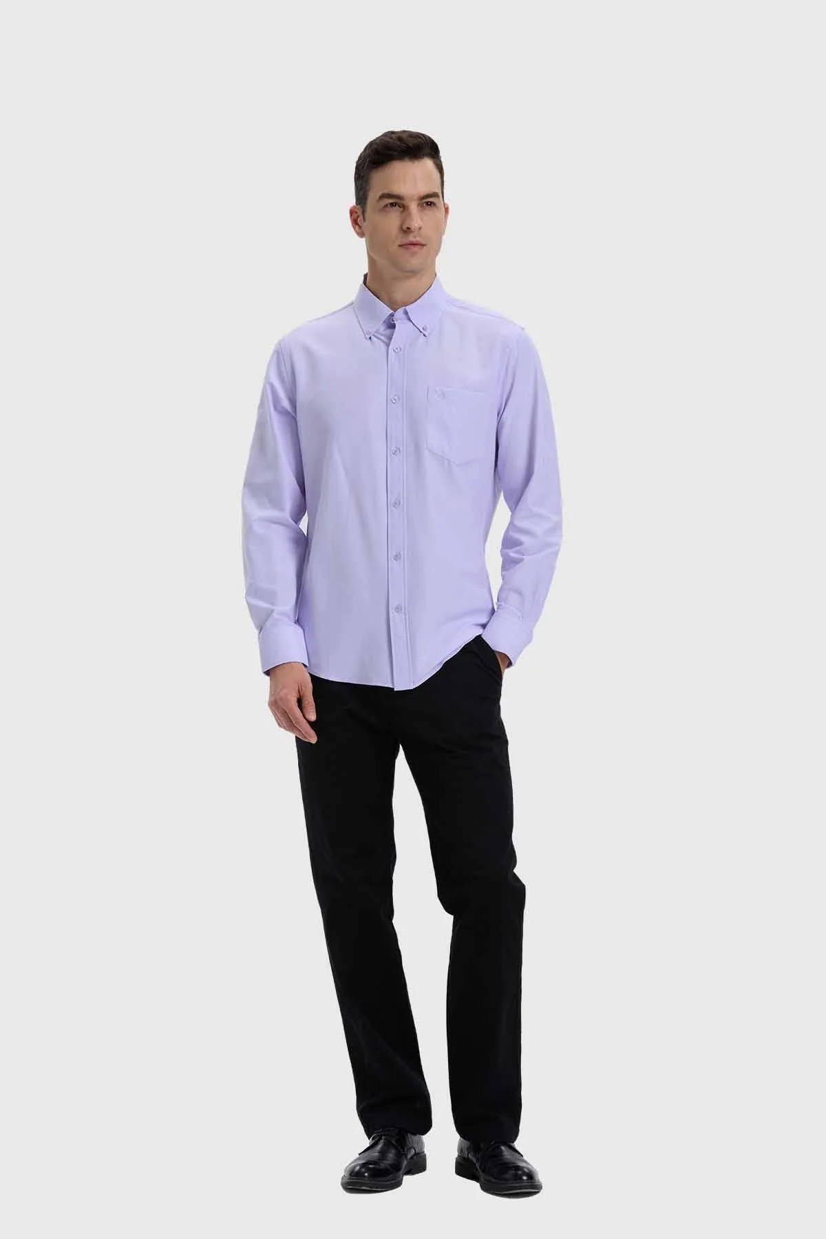 Camisa Hombre Oxford Lila - Image 4