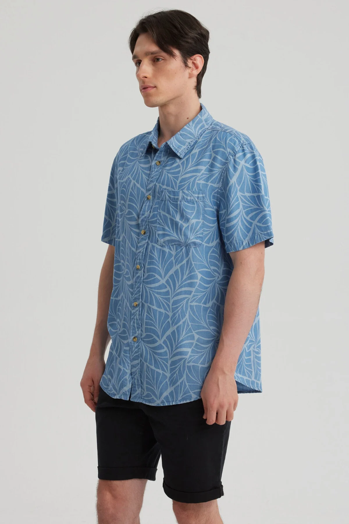 Camisa Hombre Print Azul Claro - Image 2