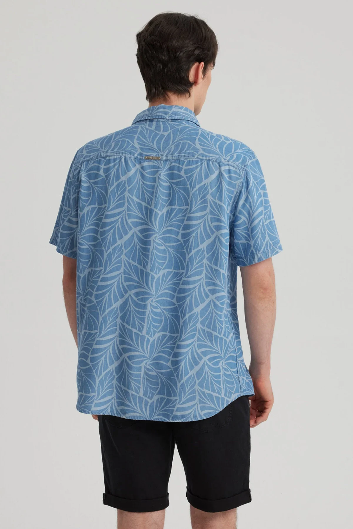 Camisa Hombre Print Azul Claro - Image 3