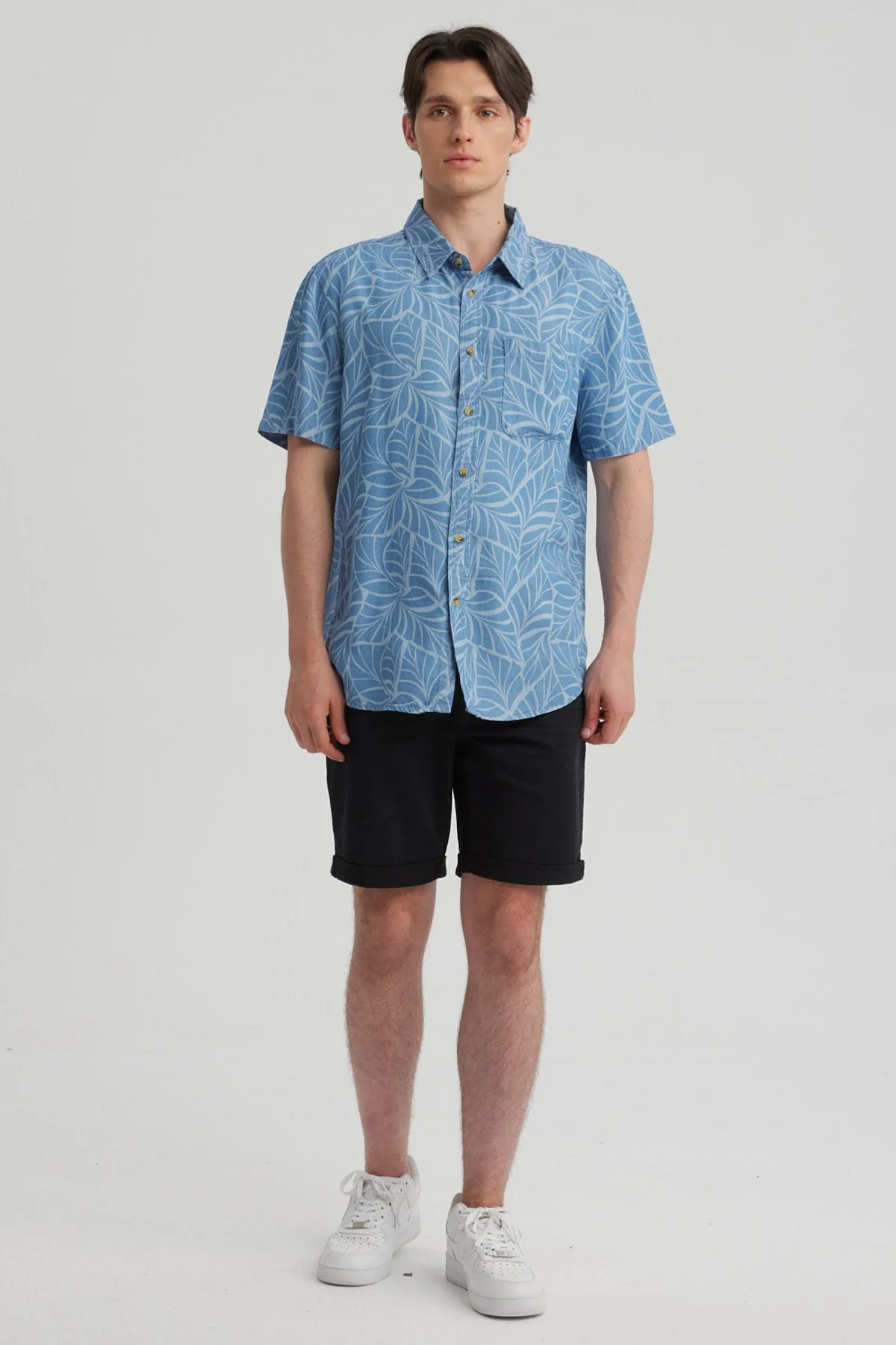 Camisa Hombre Print Azul Claro - Image 4