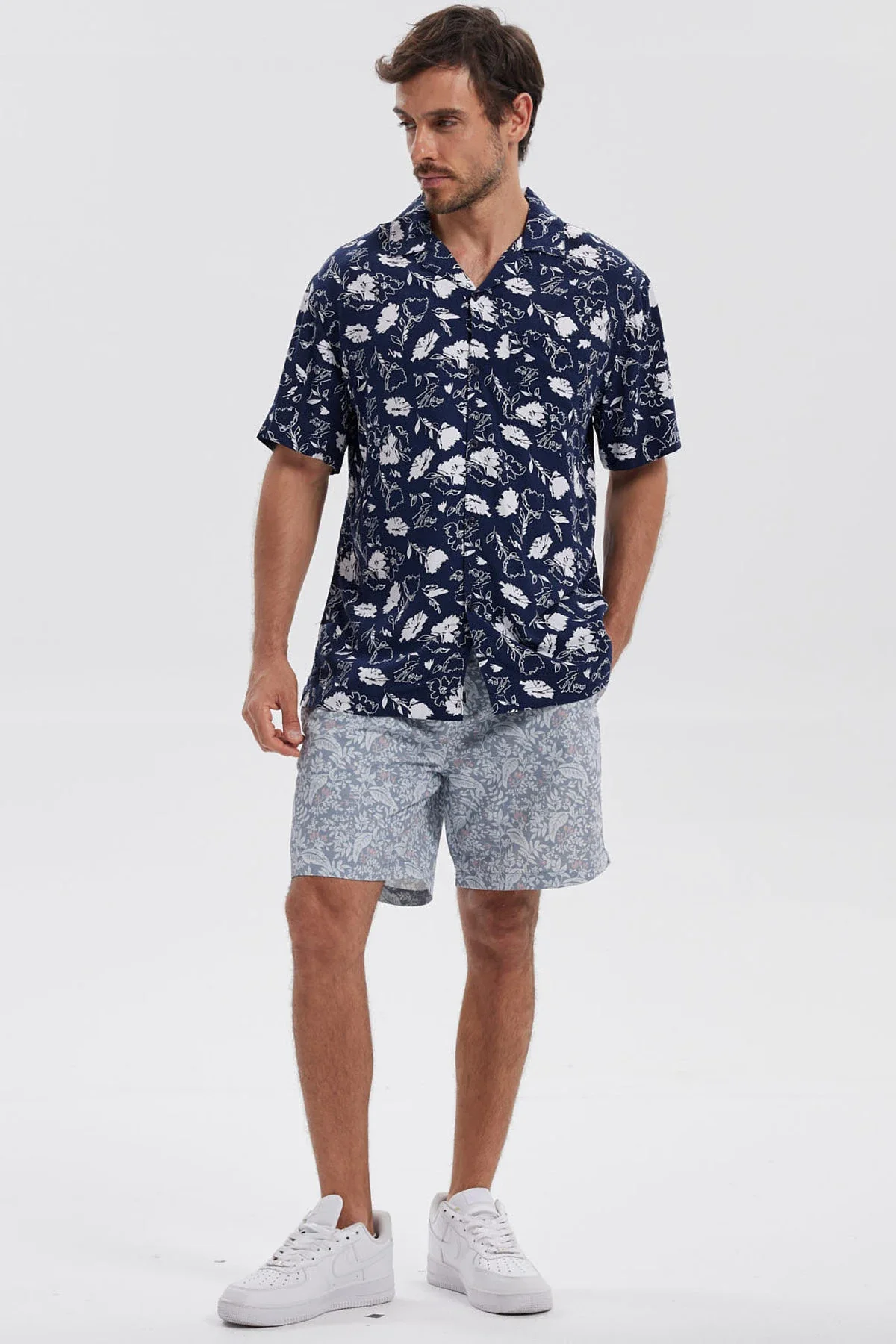 Camisa Hombre Print Azul Marino - Image 4