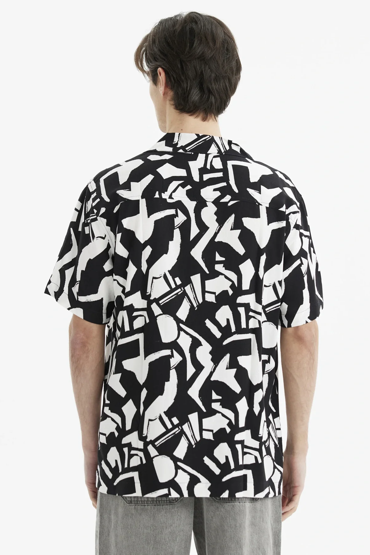 Camisa Hombre Rapport Geométrico Negro - Image 3