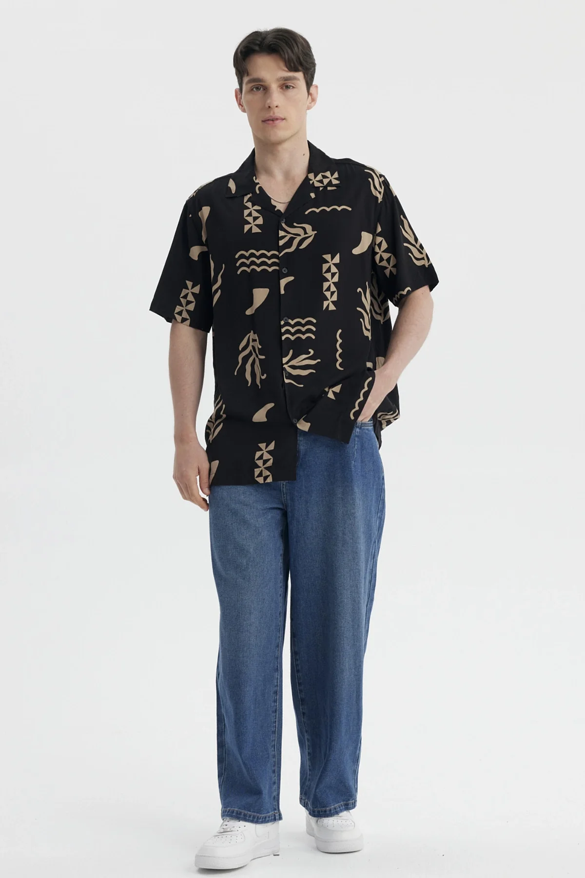 Camisa Hombre Rapport Negro - Image 4