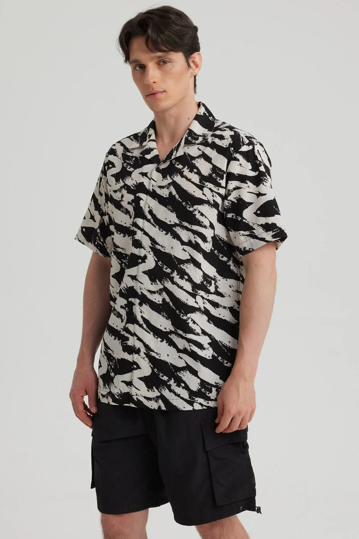 Camisa Hombre Rapport Negro - Image 2