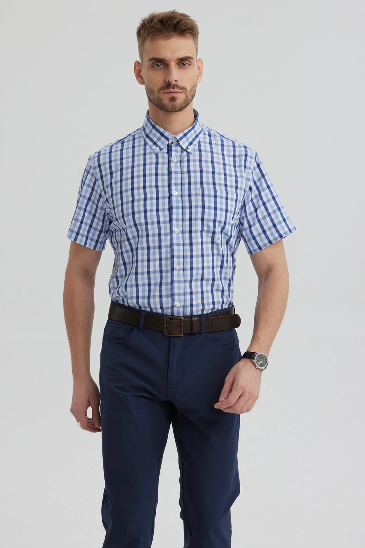 Camisa Hombre Rapport Regalo Azulino
