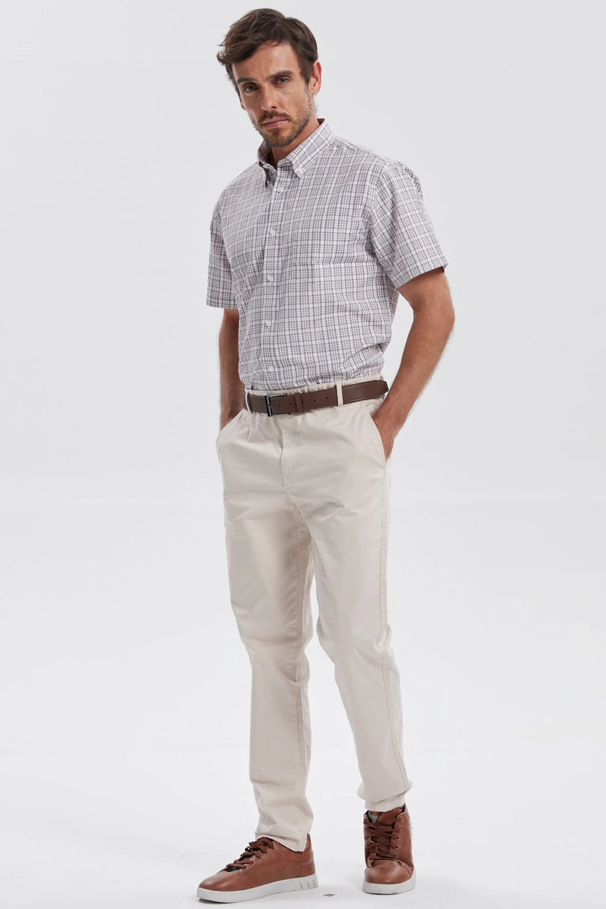 Camisa Hombre Rapport Regalo Beige - Image 4