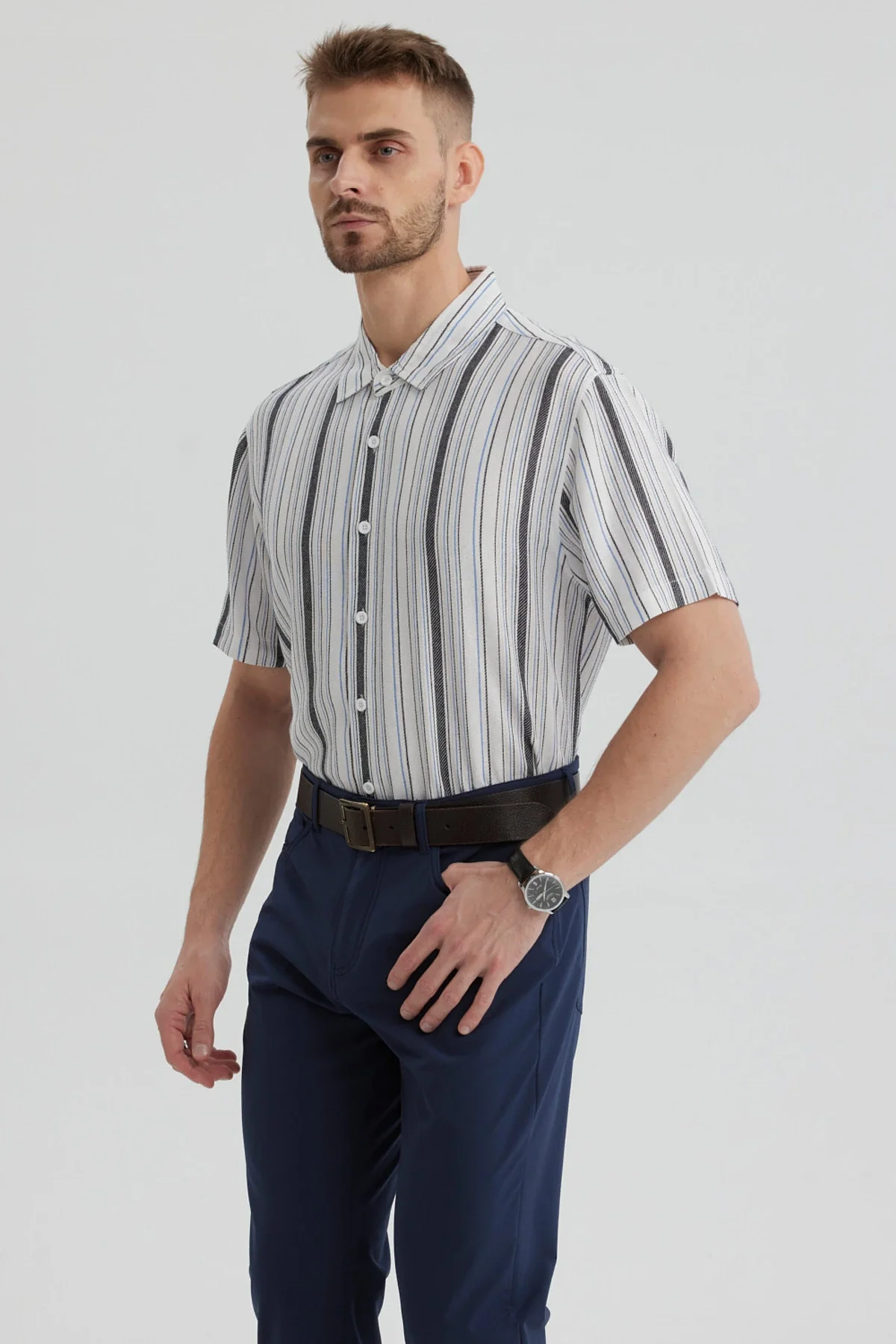Camisa Hombre Regular Viscosa Blanco - Image 2